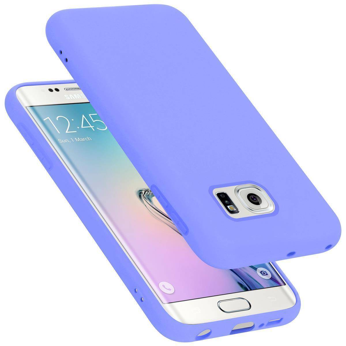 Cadorabo Schutzhülle für Samsung Galaxy S6 EDGE Hülle in Lila Handyhülle Case Cover TPU Etui