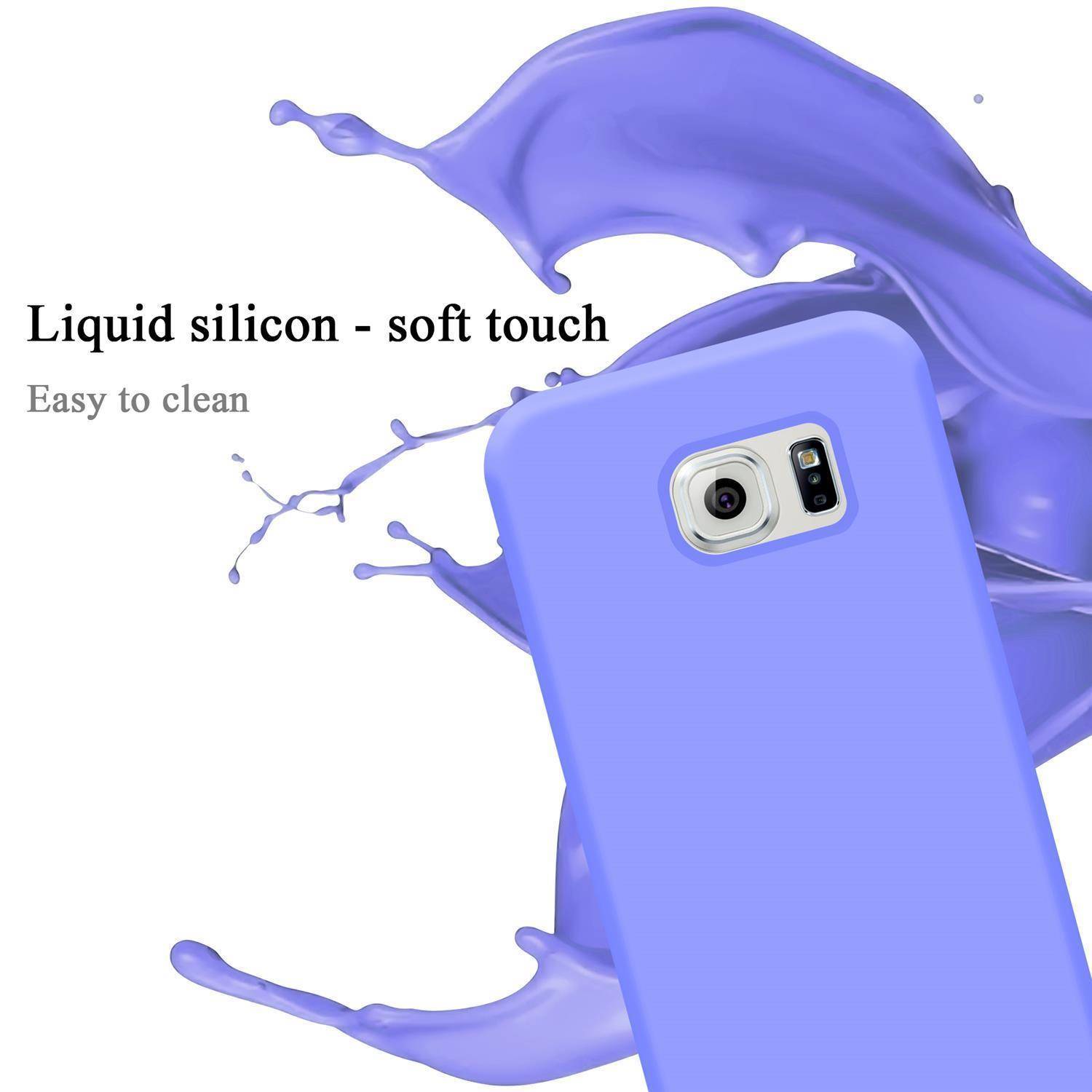Cadorabo Schutzhülle für Samsung Galaxy S6 EDGE Hülle in Lila Handyhülle Case Cover TPU Etui