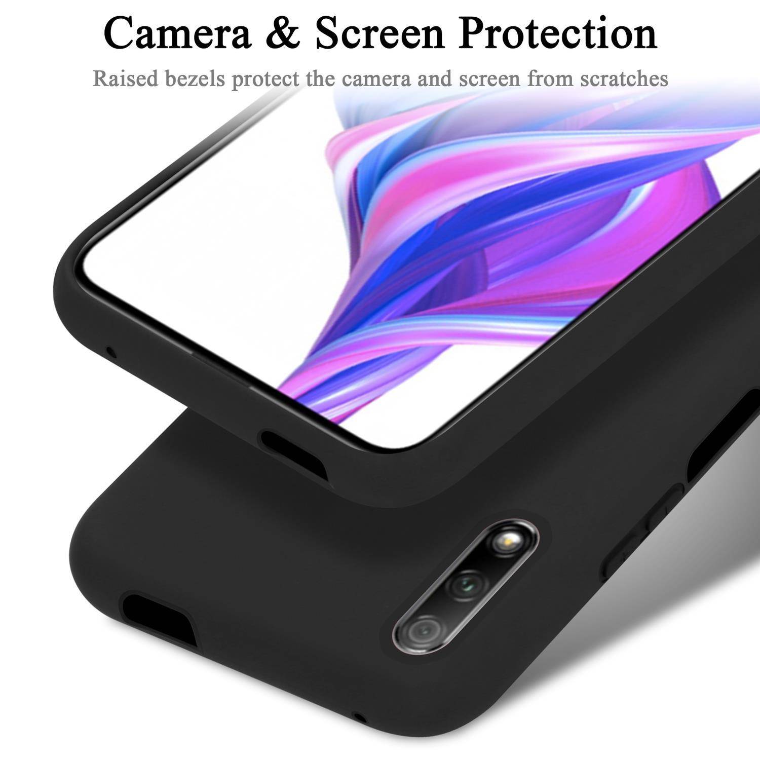 Cadorabo Schutzhülle für Huawei Y9S Hülle in Schwarz Handyhülle Case Cover TPU Etui