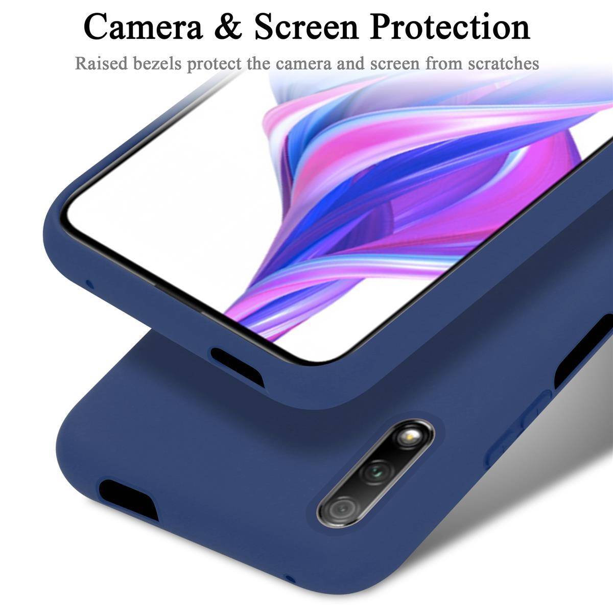 Cadorabo Schutzhülle für Huawei Y9S Hülle in Blau Handyhülle Case Cover TPU Etui