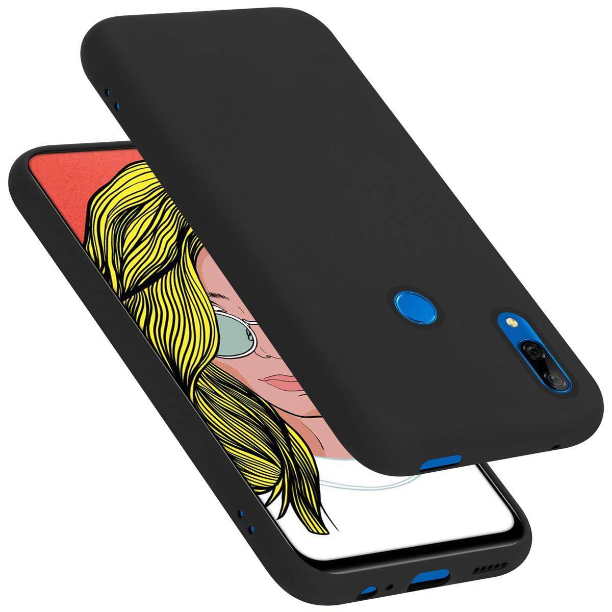 Cadorabo Schutzhülle für Honor 10 LITE / Huawei P SMART 2019 Hülle in Schwarz Handyhülle Case Cover TPU Etui