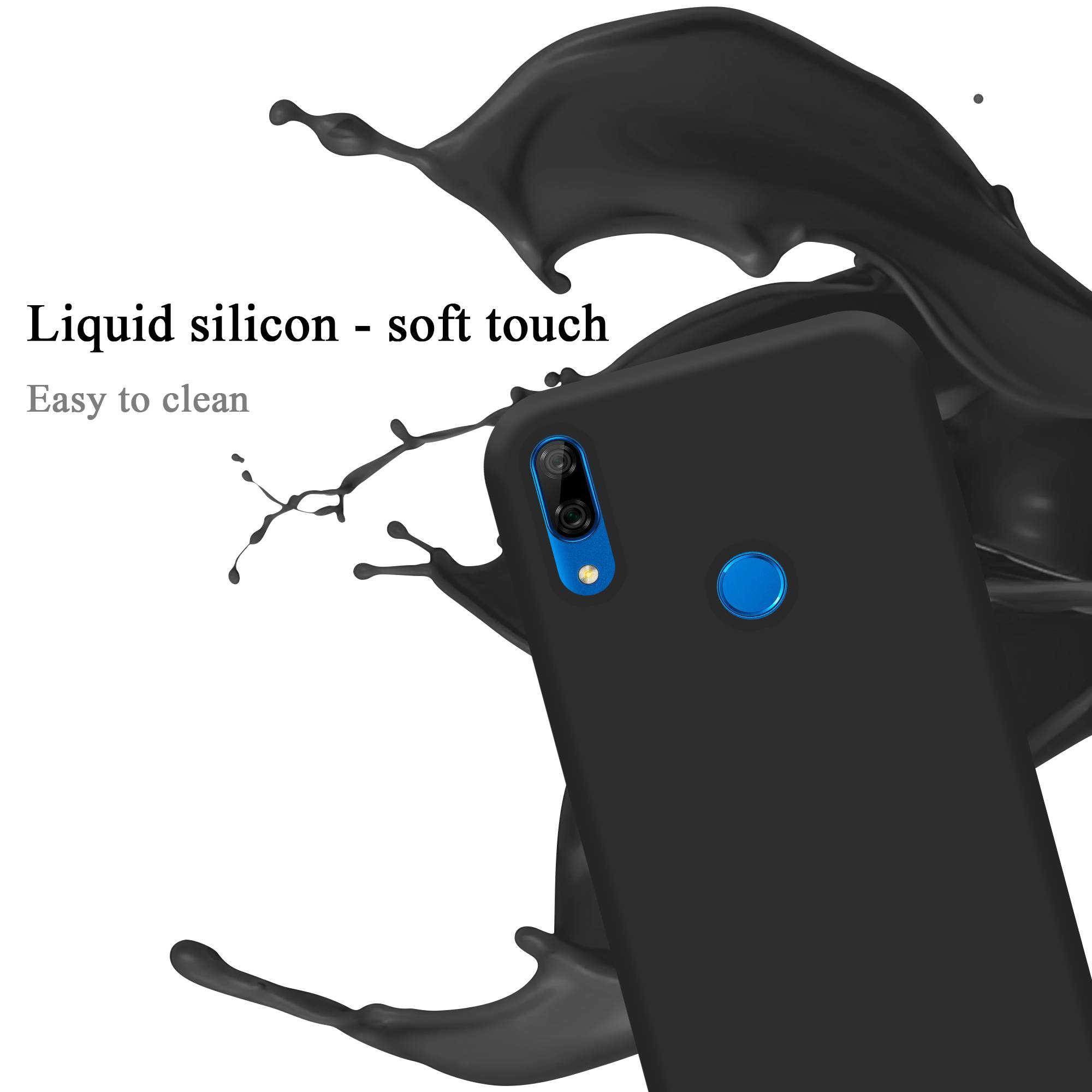 Cadorabo Schutzhülle für Honor 10 LITE / Huawei P SMART 2019 Hülle in Schwarz Handyhülle Case Cover TPU Etui