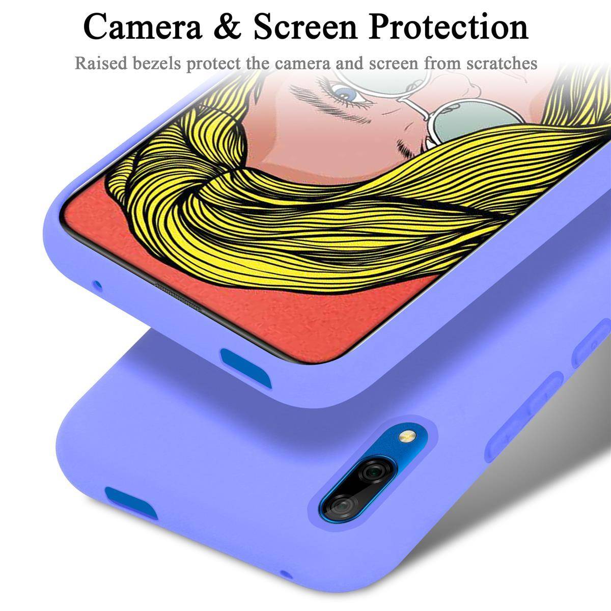 Cadorabo Schutzhülle für Honor 10 LITE / Huawei P SMART 2019 Hülle in Lila Handyhülle Case Cover TPU Etui