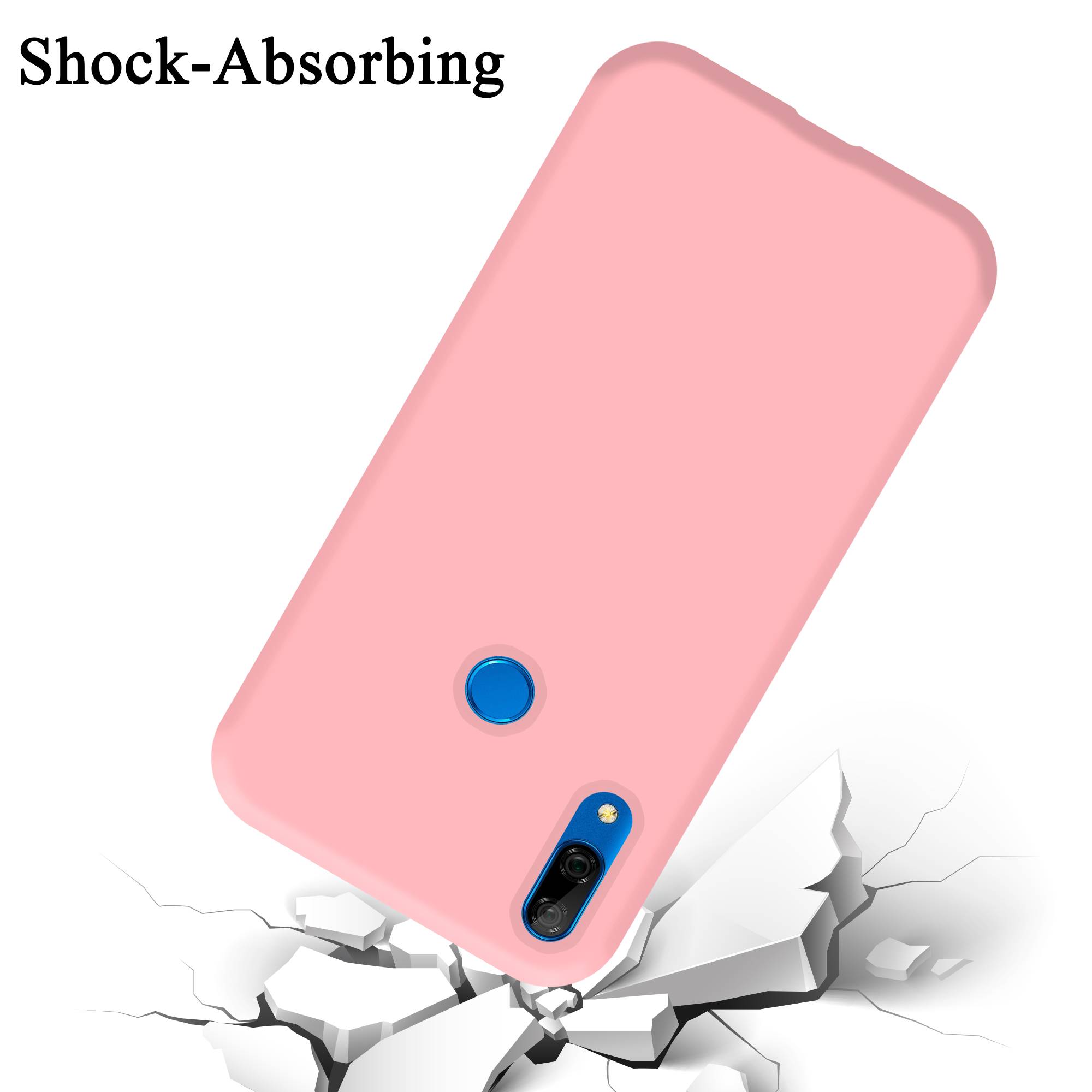 Cadorabo Schutzhülle für Honor 10 LITE / Huawei P SMART 2019 Hülle in Rosa Handyhülle Case Cover TPU Etui