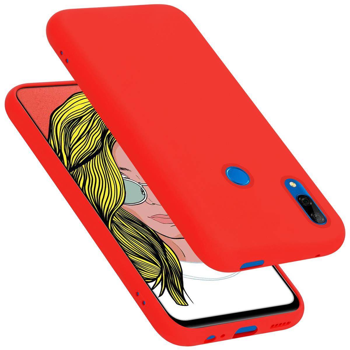 Cadorabo Schutzhülle für Honor 10 LITE / Huawei P SMART 2019 Hülle in Rot Handyhülle Case Cover TPU Etui