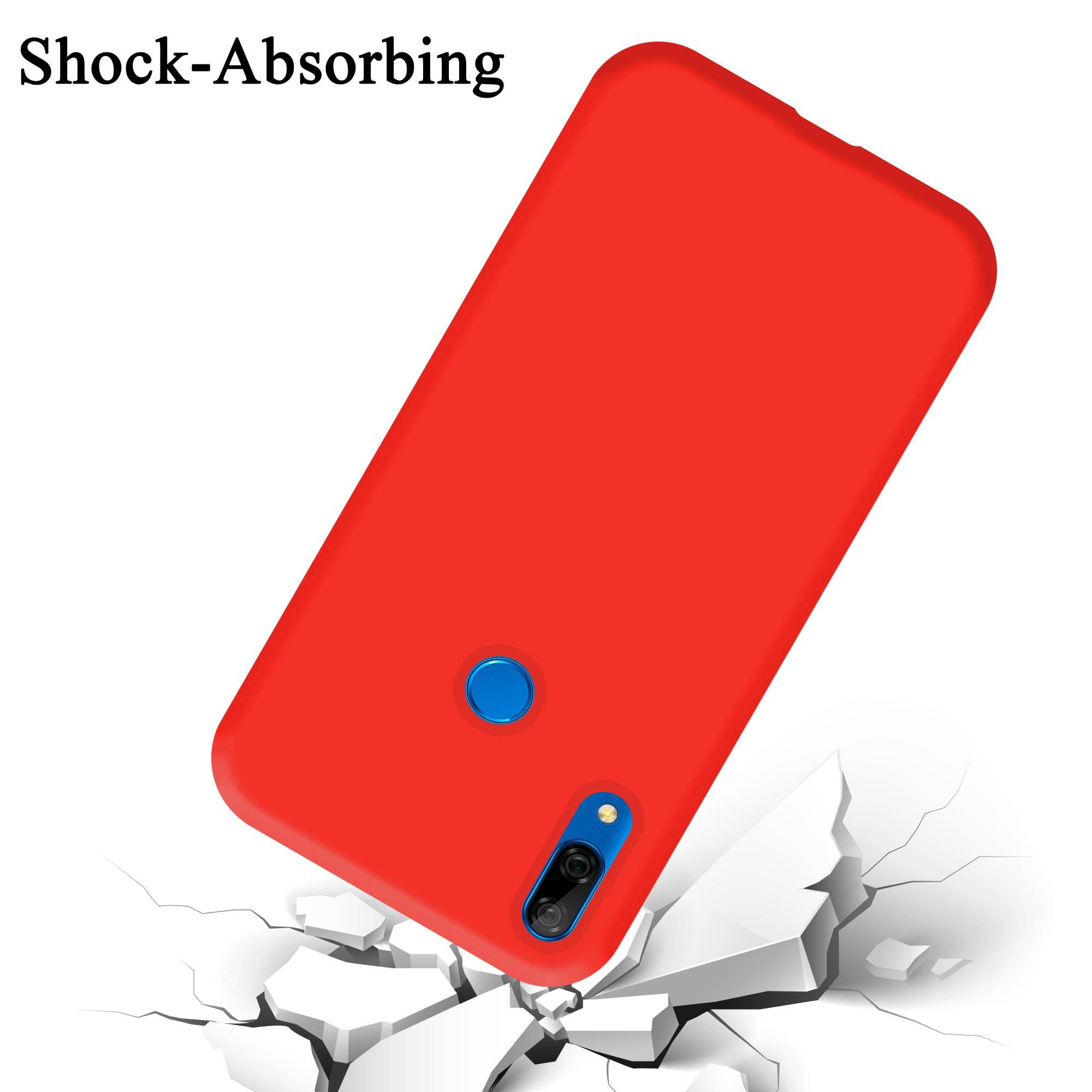 Cadorabo Schutzhülle für Honor 10 LITE / Huawei P SMART 2019 Hülle in Rot Handyhülle Case Cover TPU Etui