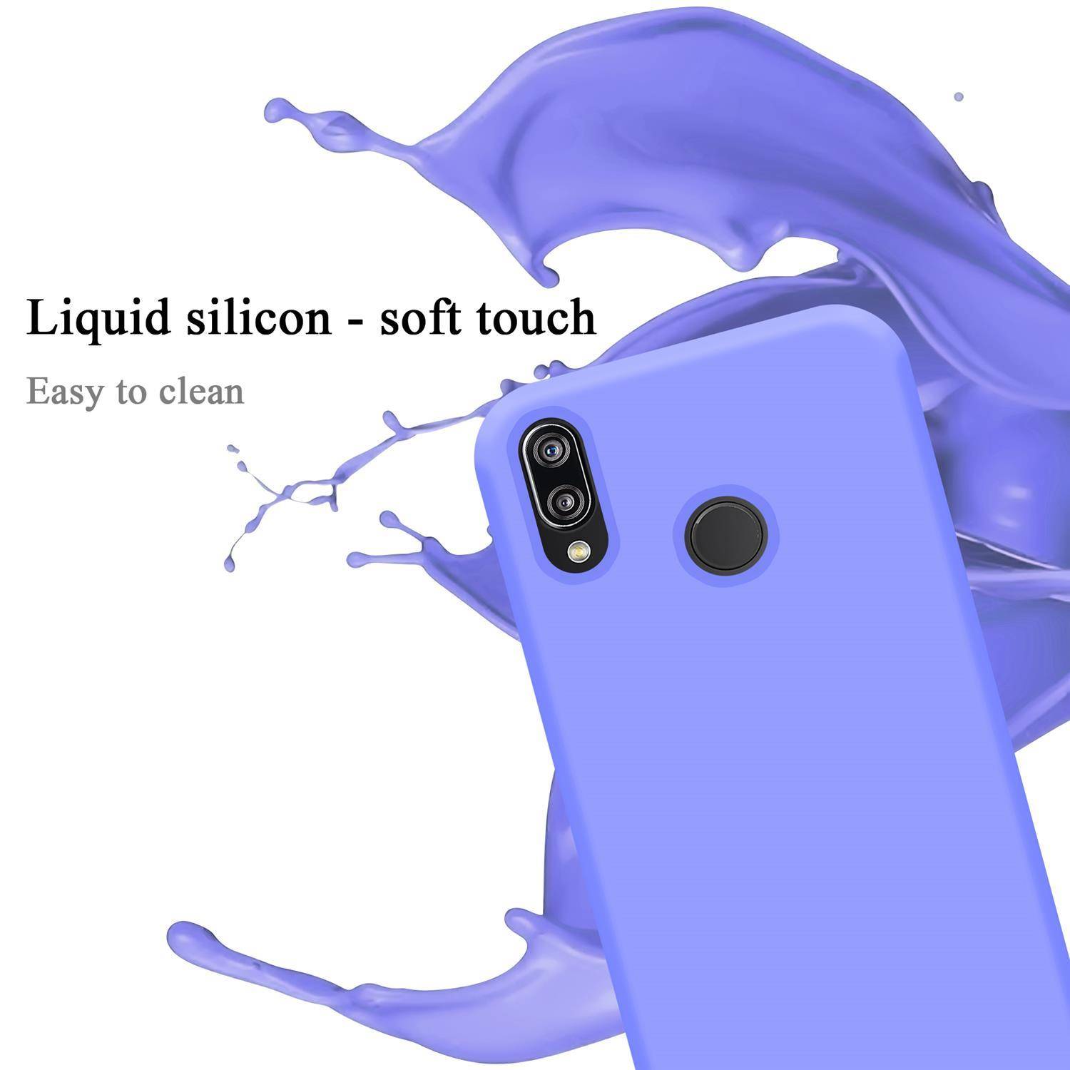 Cadorabo Schutzhülle für Huawei P20 LITE 2018 / NOVA 3E Hülle in Lila Handyhülle Case Cover TPU Etui