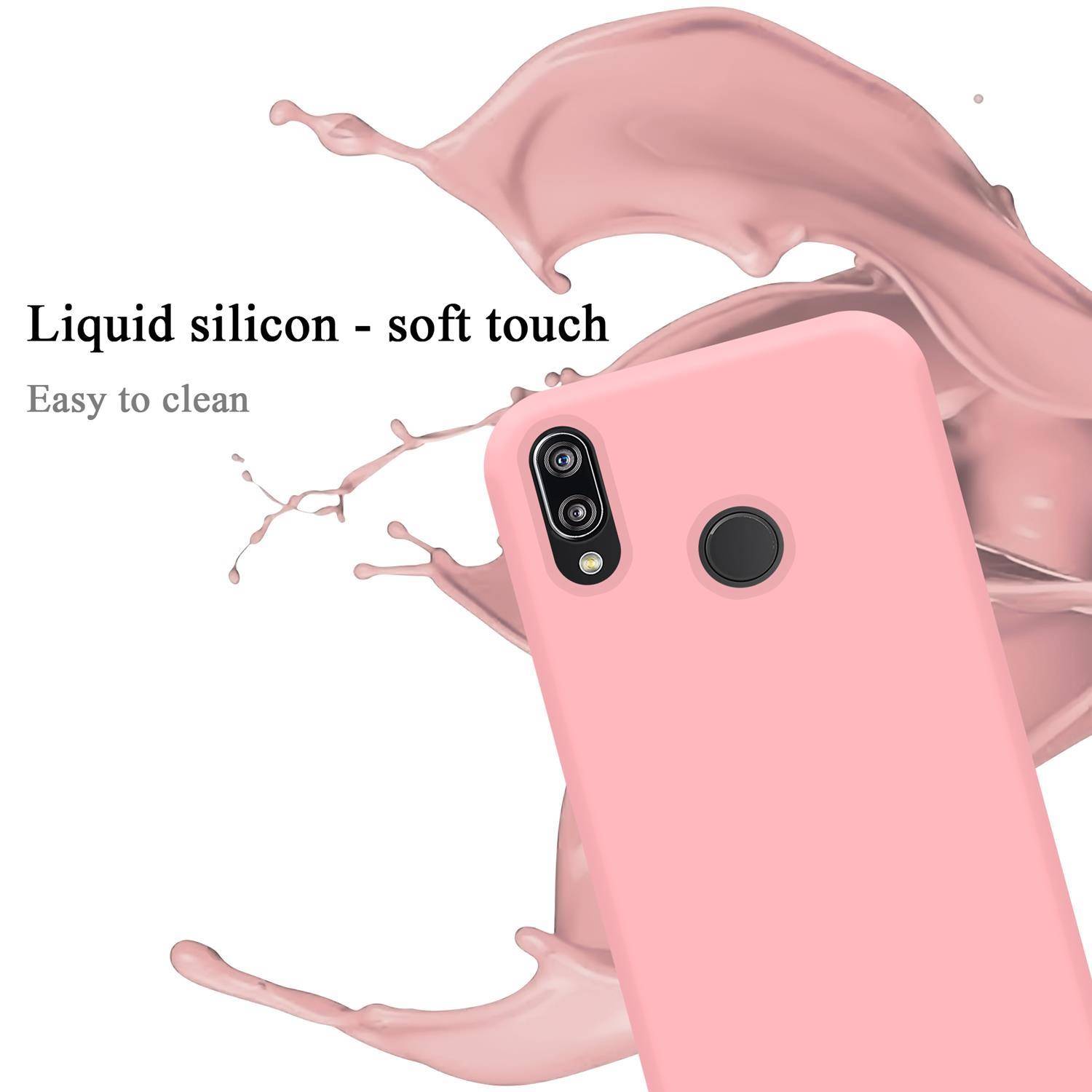 Cadorabo Schutzhülle für Huawei P20 LITE 2018 / NOVA 3E Hülle in Rosa Handyhülle Case Cover TPU Etui