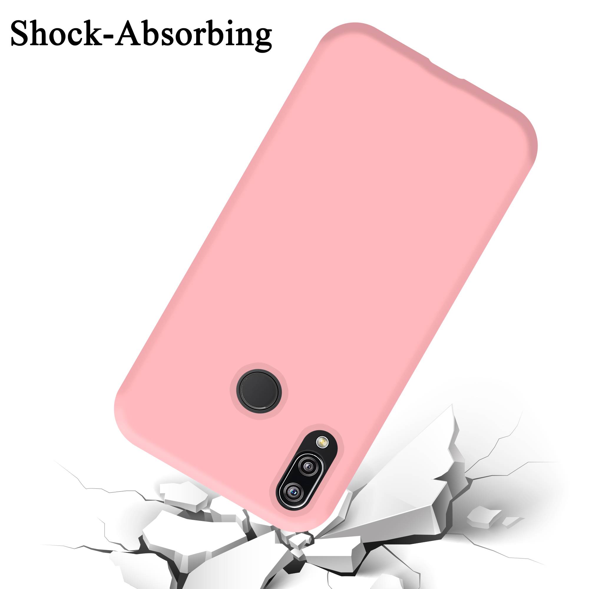 Cadorabo Schutzhülle für Huawei P20 LITE 2018 / NOVA 3E Hülle in Rosa Handyhülle Case Cover TPU Etui