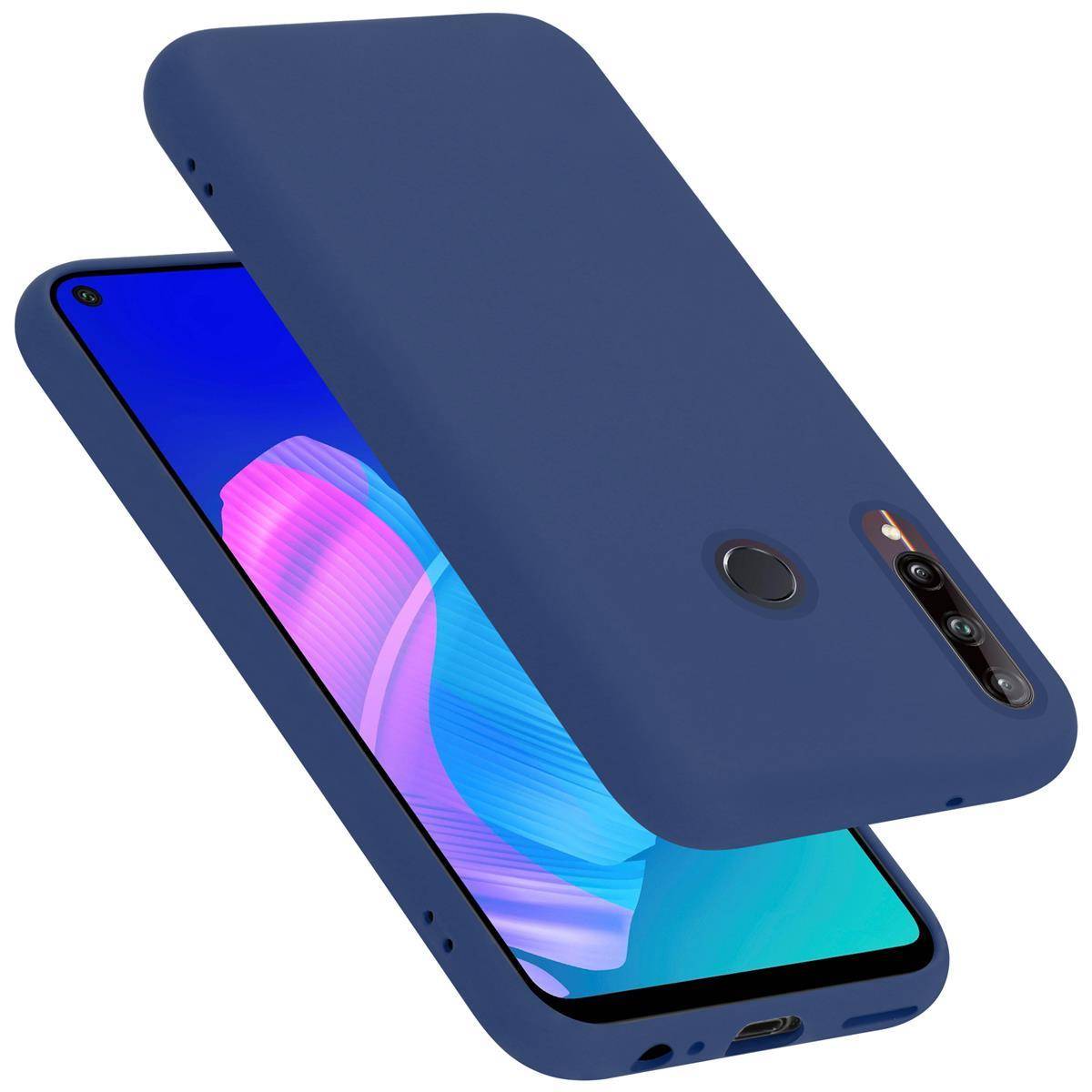 Cadorabo Schutzhülle für Huawei P40 LITE E Hülle in Blau Handyhülle Case Cover TPU Etui