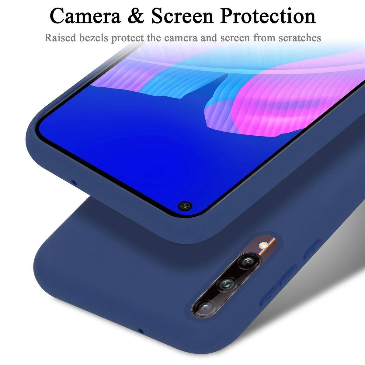 Cadorabo Schutzhülle für Huawei P40 LITE E Hülle in Blau Handyhülle Case Cover TPU Etui