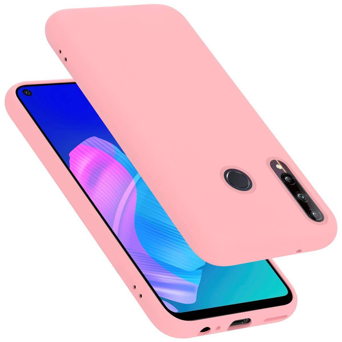 Cadorabo Schutzhülle für Huawei P40 LITE E Hülle in Rosa Handyhülle Case Cover TPU Etui