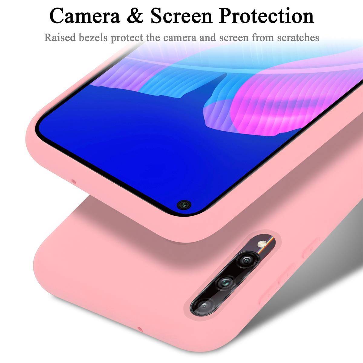 Cadorabo Schutzhülle für Huawei P40 LITE E Hülle in Rosa Handyhülle Case Cover TPU Etui