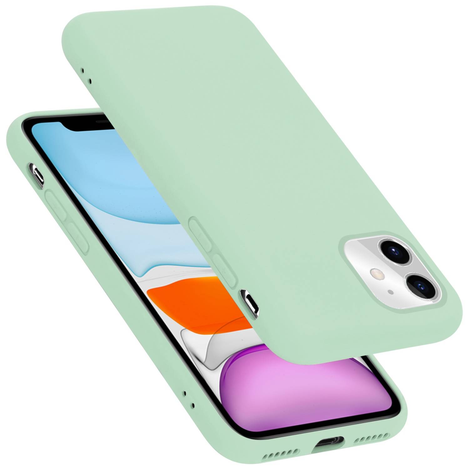 Cadorabo Schutzhülle für Apple iPhone 11 Hülle in Grün Handyhülle Case Cover TPU Etui