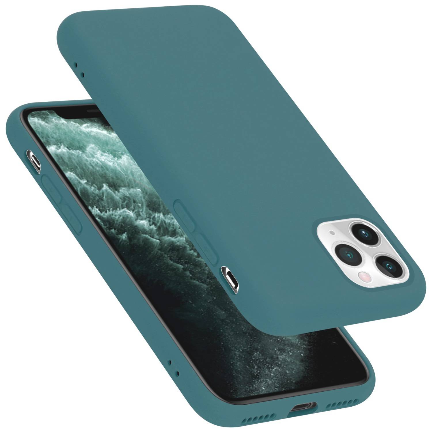 Cadorabo Schutzhülle für Apple iPhone 11 PRO Hülle in Grün Handyhülle Case Cover TPU Etui