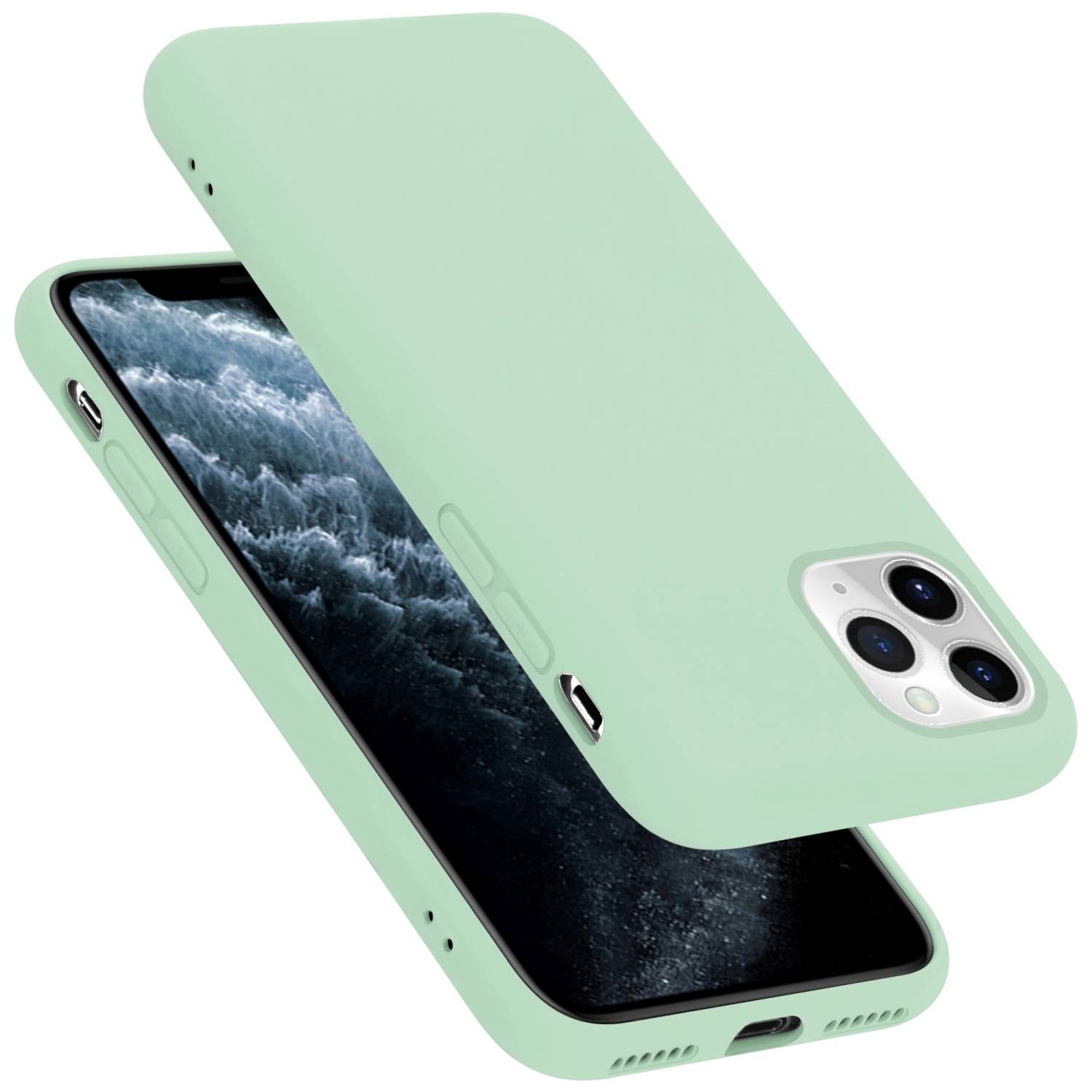 Cadorabo Schutzhülle für Apple iPhone 11 PRO Hülle in Grün Handyhülle Case Cover TPU Etui