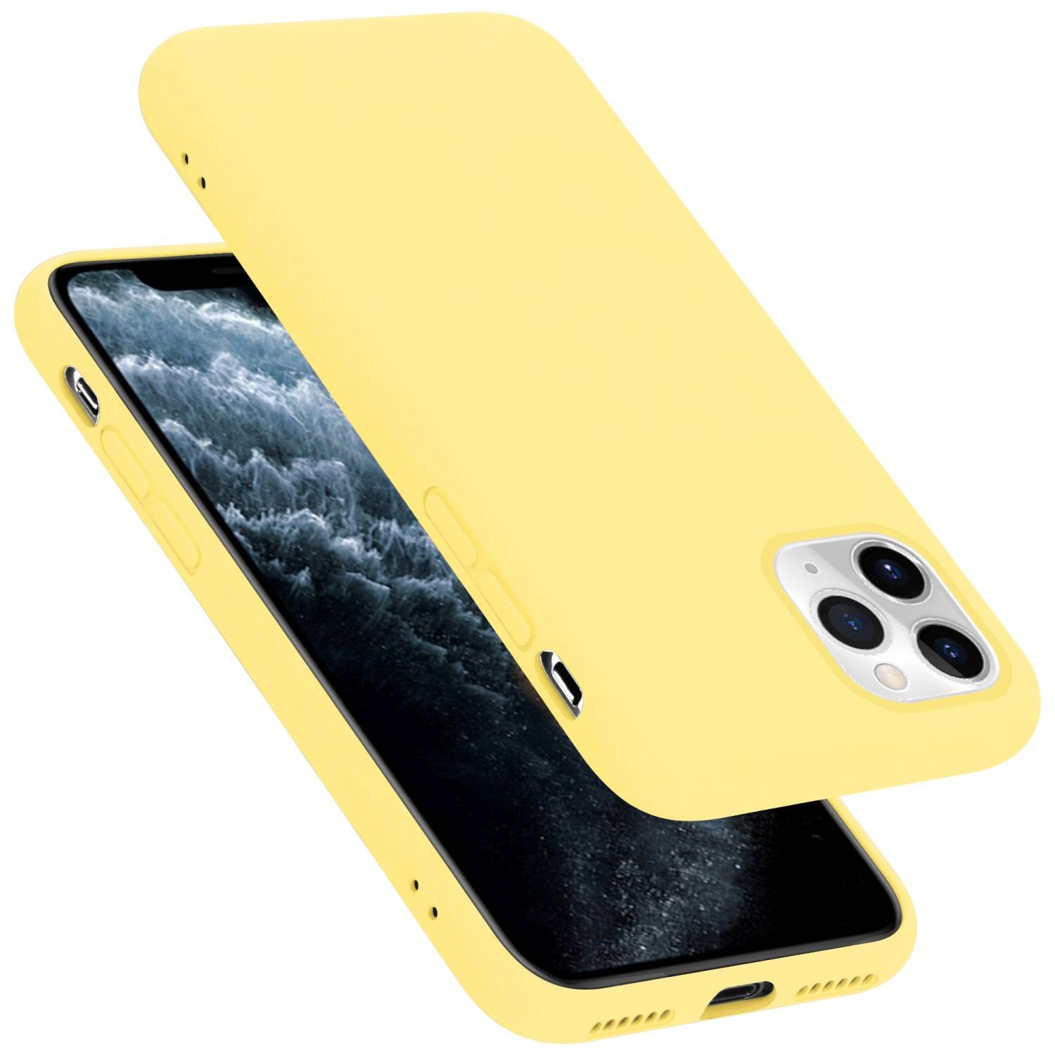 Cadorabo Schutzhülle für Apple iPhone 11 PRO Hülle in Gelb Handyhülle Case Cover TPU Etui