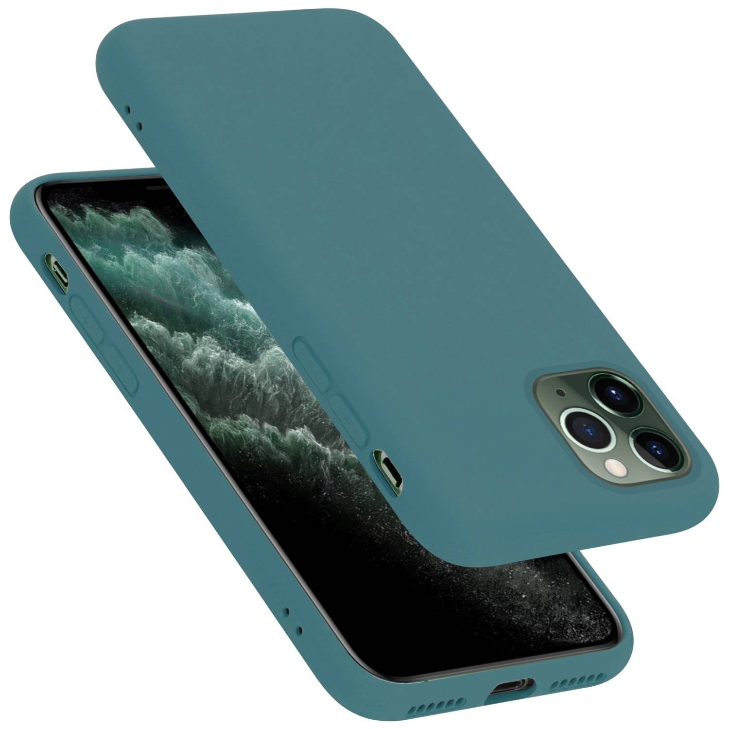 Cadorabo Schutzhülle für Apple iPhone 11 PRO MAX Hülle in Grün Handyhülle Case Cover TPU Etui