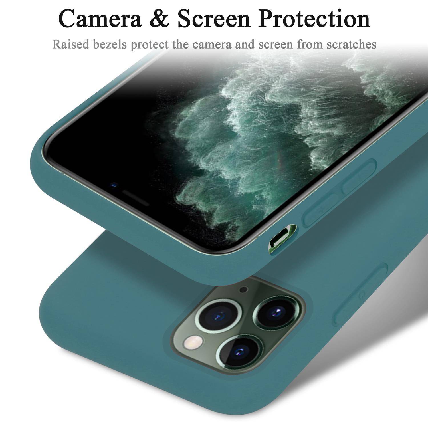 Cadorabo Schutzhülle für Apple iPhone 11 PRO MAX Hülle in Grün Handyhülle Case Cover TPU Etui