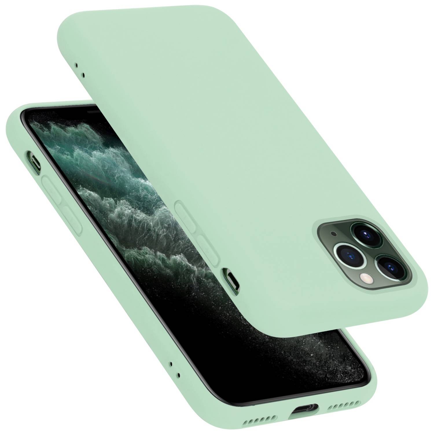 Cadorabo Schutzhülle für Apple iPhone 11 PRO MAX Hülle in Grün Handyhülle Case Cover TPU Etui