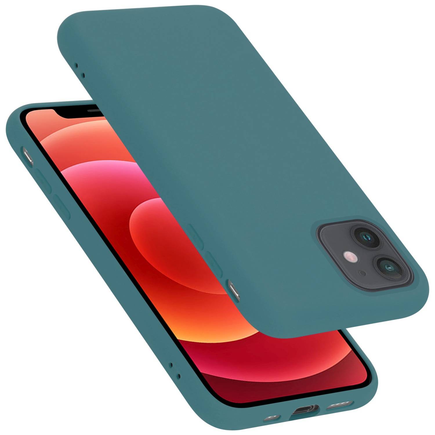 Cadorabo Schutzhülle für Apple iPhone 12 MINI Hülle in Grün Handyhülle Case Cover TPU Etui