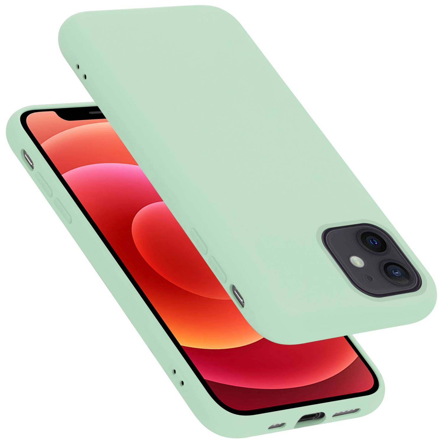 Cadorabo Schutzhülle für Apple iPhone 12 MINI Hülle in Grün Handyhülle Case Cover TPU Etui