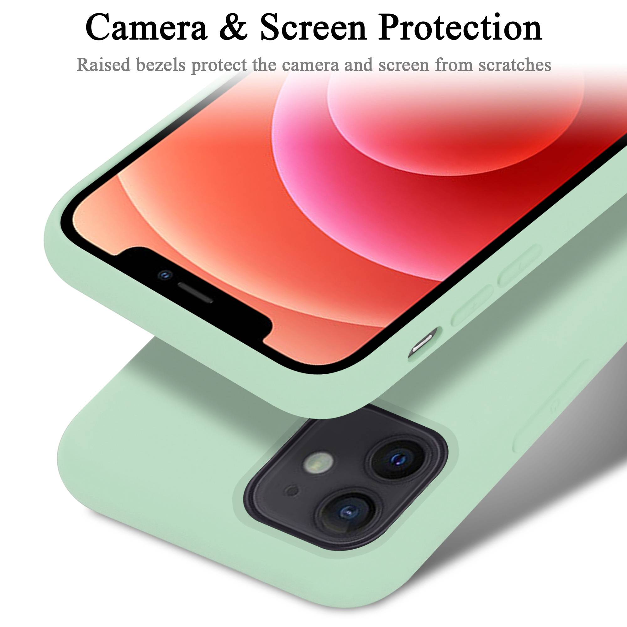 Cadorabo Schutzhülle für Apple iPhone 12 MINI Hülle in Grün Handyhülle Case Cover TPU Etui