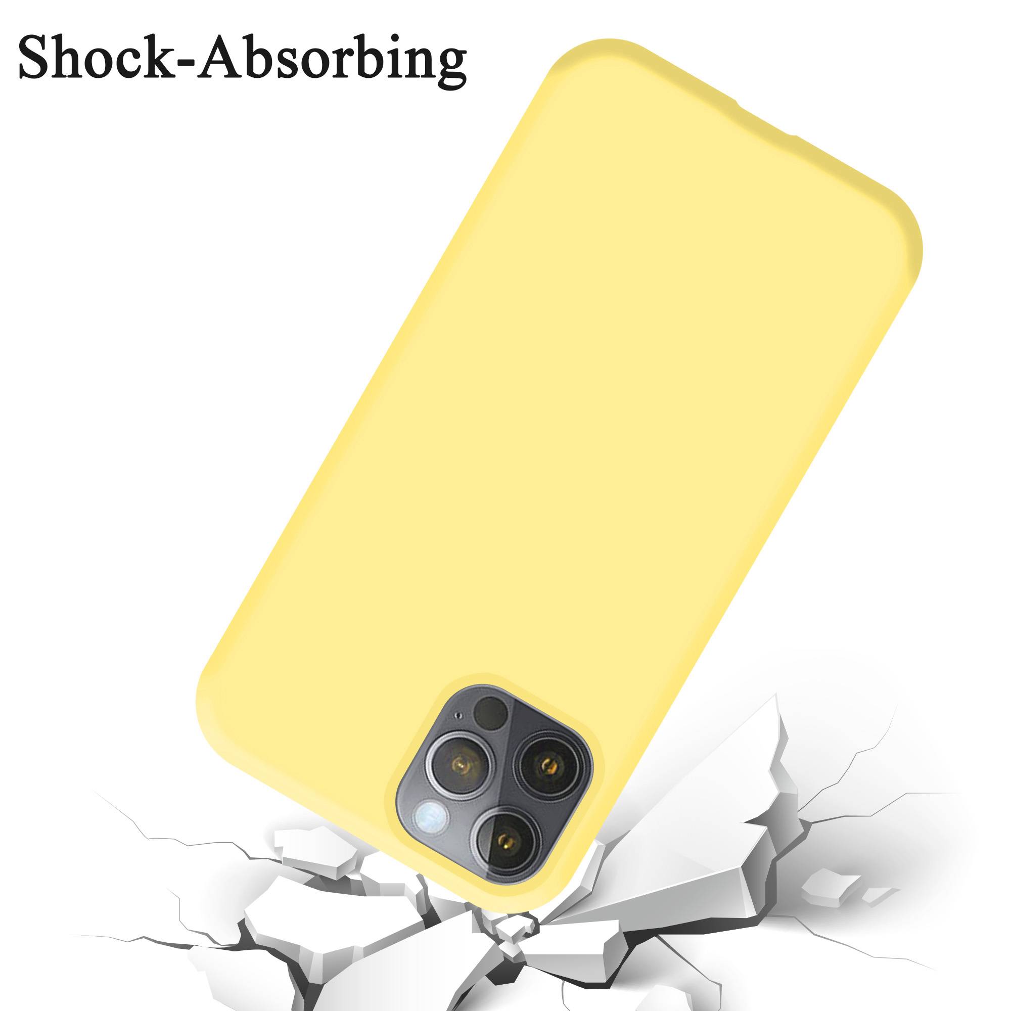 Cadorabo Schutzhülle für Apple iPhone 12 PRO MAX Hülle in Gelb Handyhülle Case Cover TPU Etui