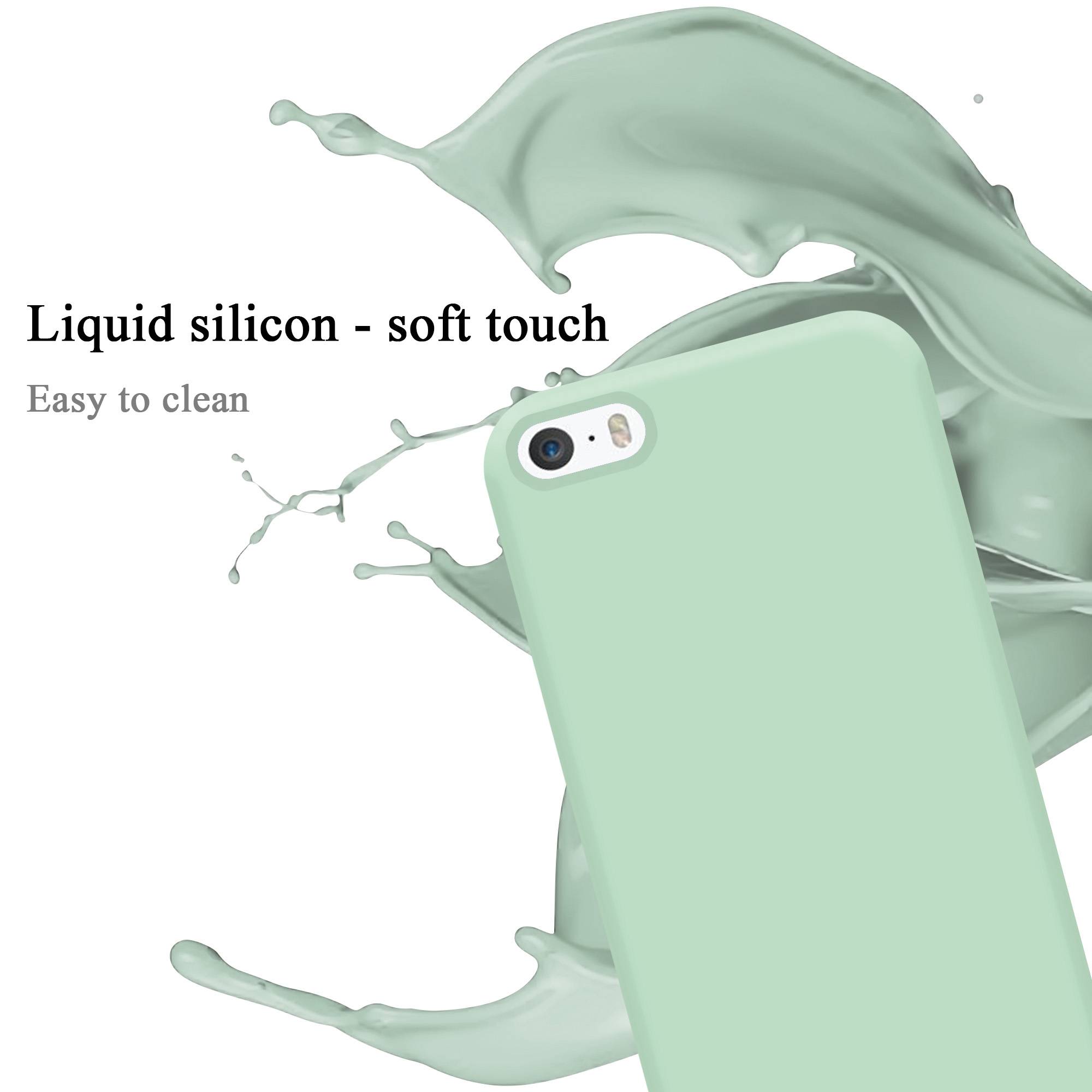 Cadorabo Schutzhülle für Apple iPhone 5 / 5S / SE 2016 Hülle in Grün Handyhülle Case Cover TPU Etui