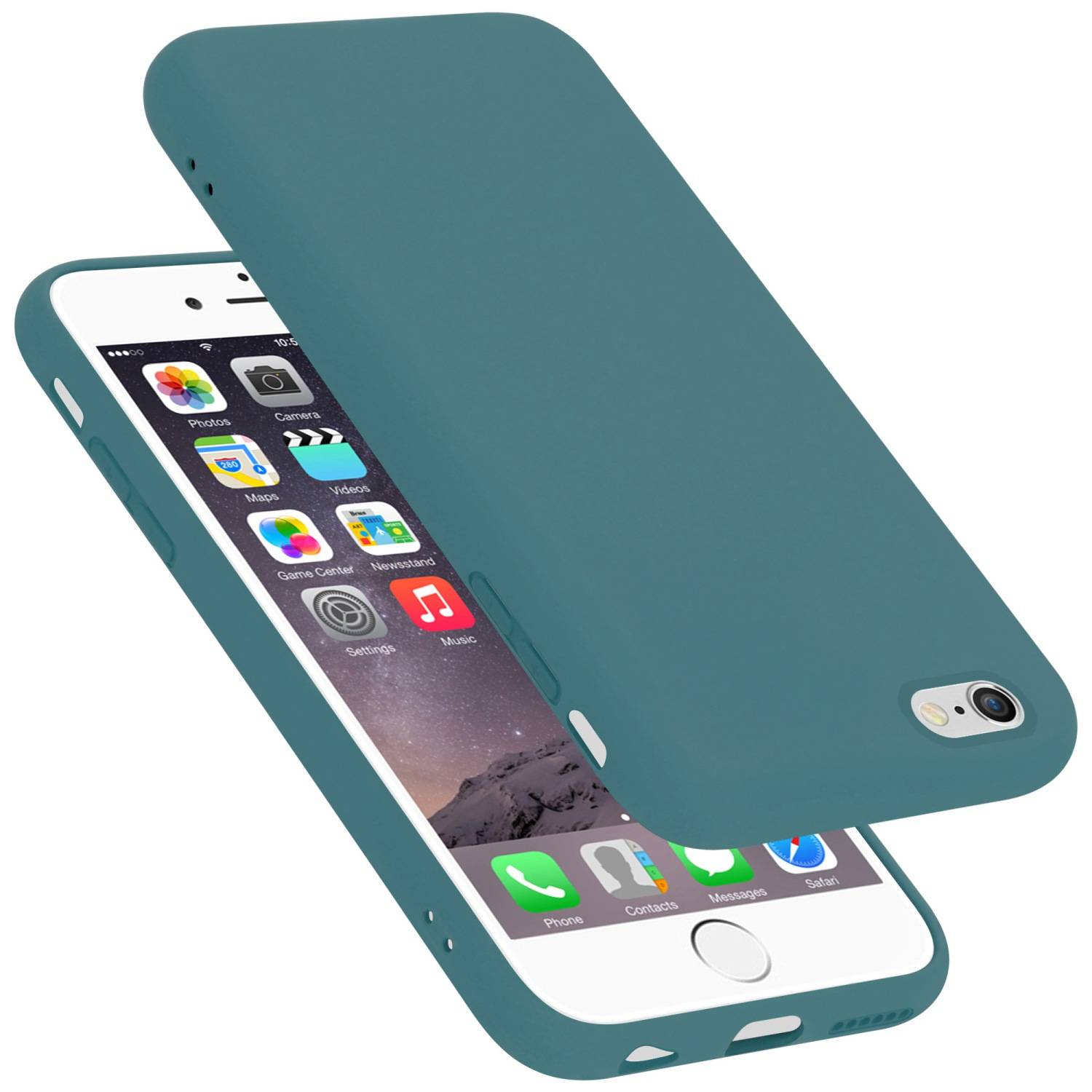 Cadorabo Schutzhülle für Apple iPhone 6 / 6S Hülle in Grün Handyhülle Case Cover TPU Etui