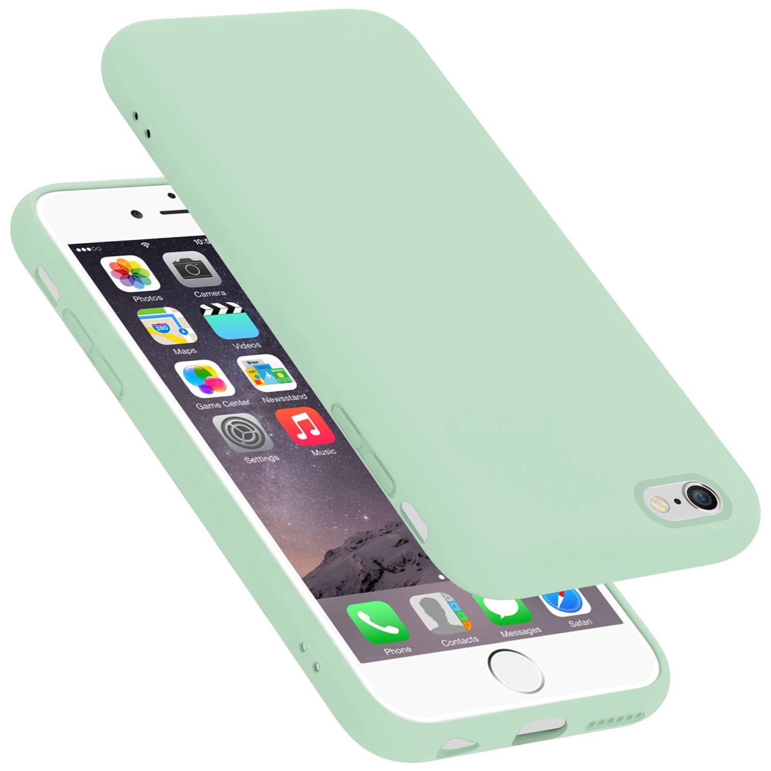 Cadorabo Schutzhülle für Apple iPhone 6 / 6S Hülle in Grün Handyhülle Case Cover TPU Etui