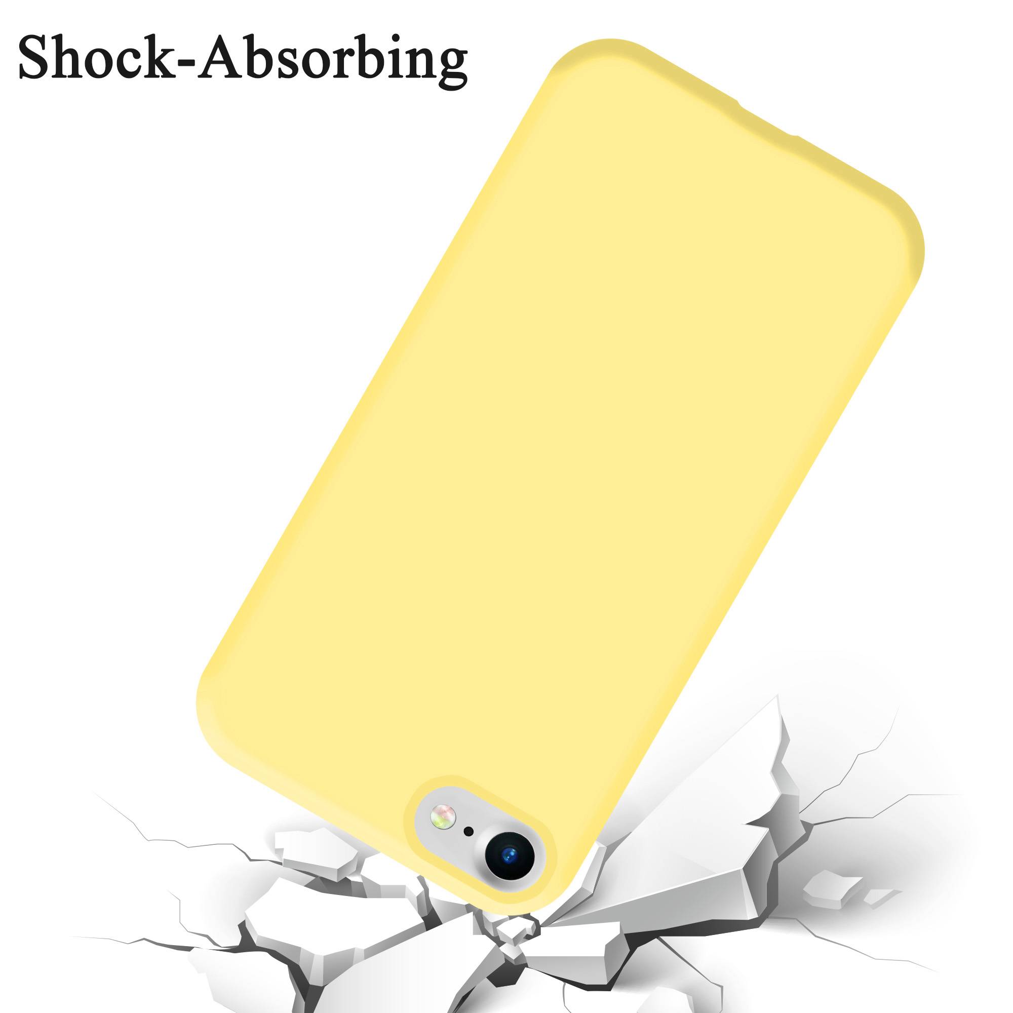 Cadorabo Schutzhülle für Apple iPhone 7 / 7S / 8 / SE 2020 Hülle in Gelb Handyhülle Case Cover TPU Etui