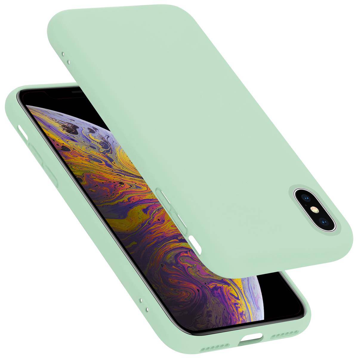 Cadorabo Schutzhülle für Apple iPhone X / XS Hülle in Grün Handyhülle Case Cover TPU Etui