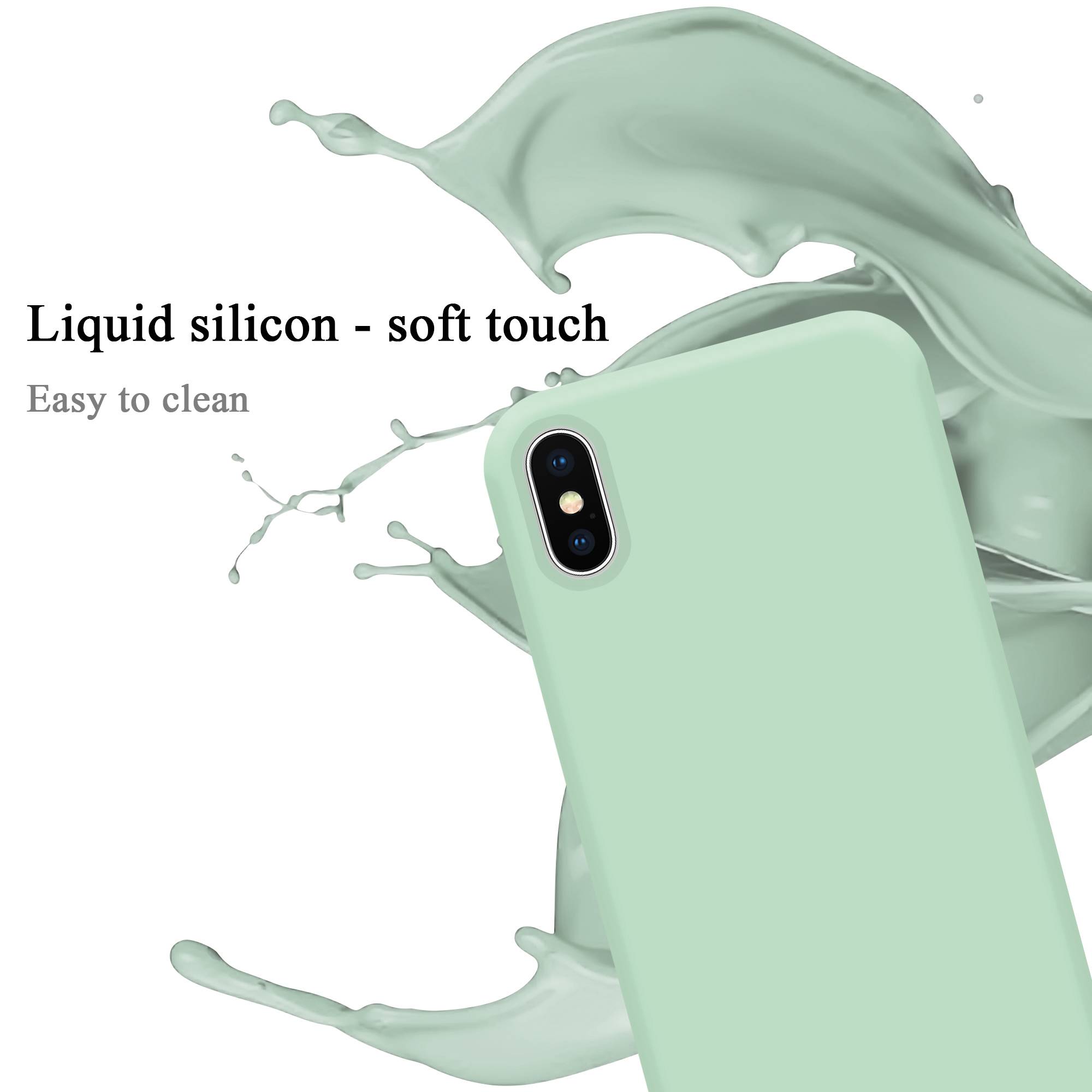 Cadorabo Schutzhülle für Apple iPhone X / XS Hülle in Grün Handyhülle Case Cover TPU Etui
