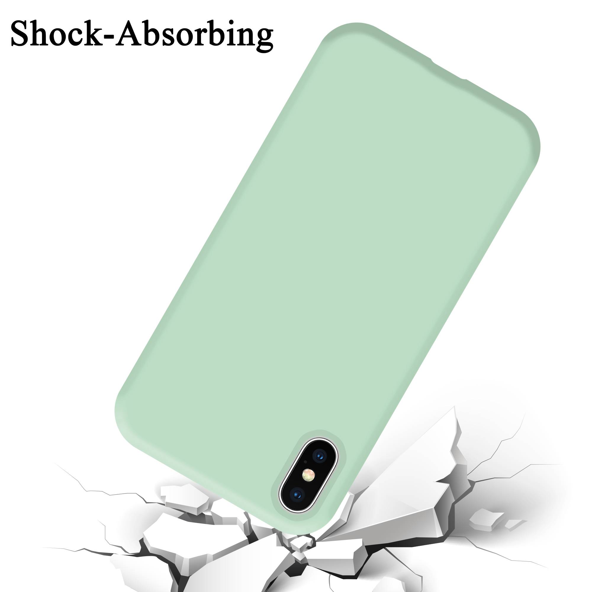 Cadorabo Schutzhülle für Apple iPhone X / XS Hülle in Grün Handyhülle Case Cover TPU Etui