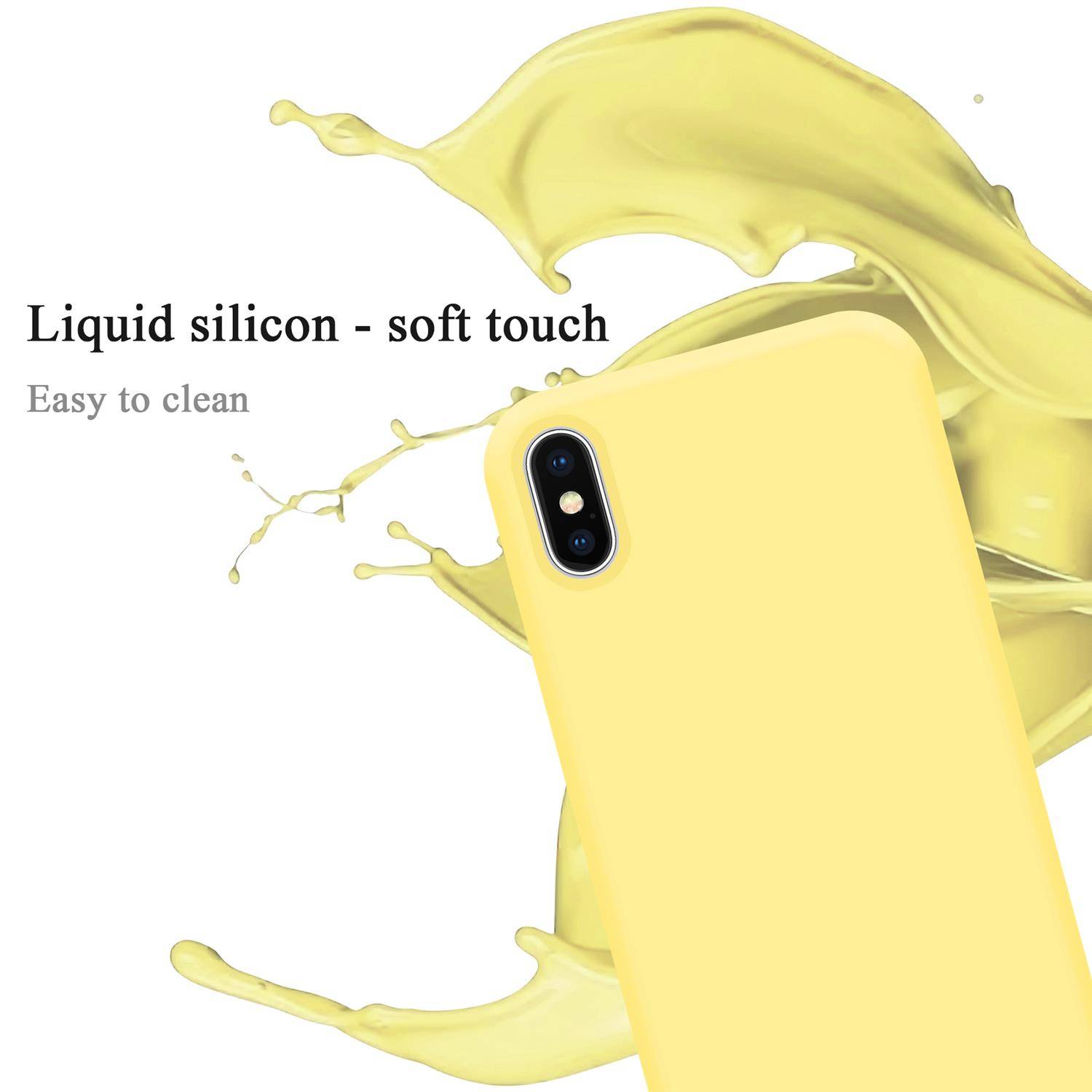 Cadorabo Schutzhülle für Apple iPhone X / XS Hülle in Gelb Handyhülle Case Cover TPU Etui