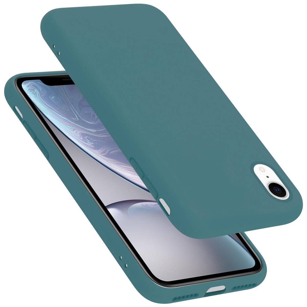 Cadorabo Schutzhülle für Apple iPhone XR Hülle in Grün Handyhülle Case Cover TPU Etui