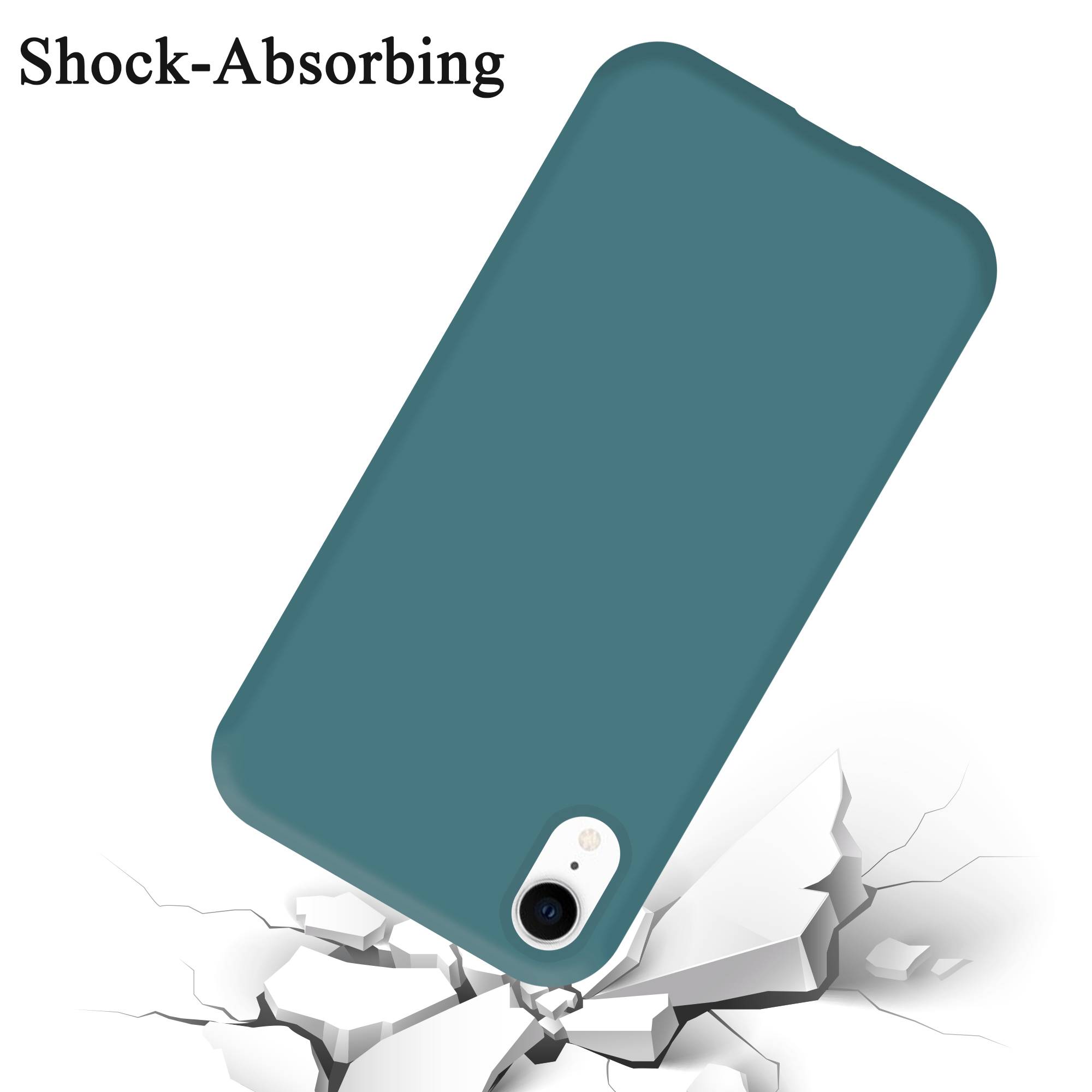 Cadorabo Schutzhülle für Apple iPhone XR Hülle in Grün Handyhülle Case Cover TPU Etui