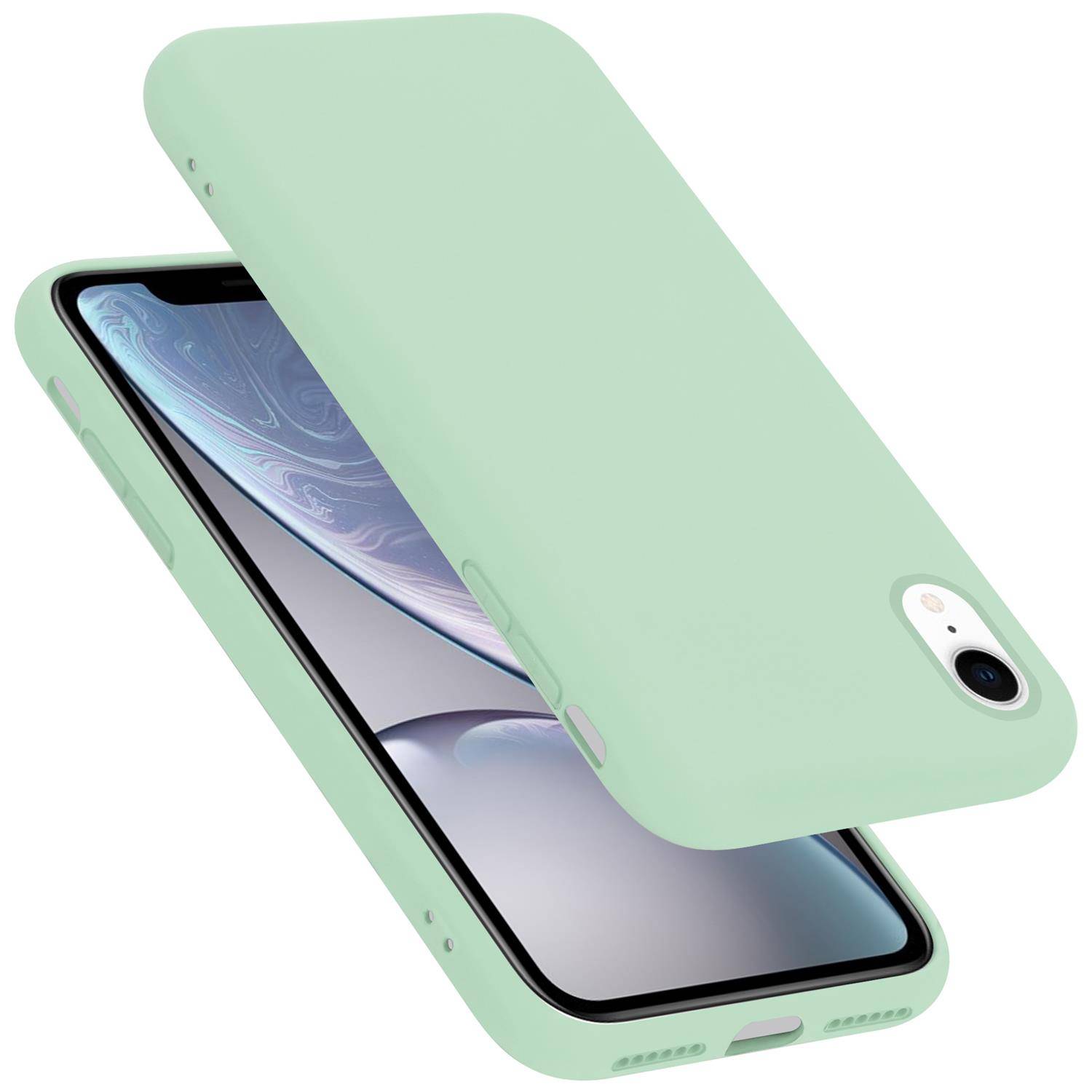Cadorabo Schutzhülle für Apple iPhone XR Hülle in Grün Handyhülle Case Cover TPU Etui