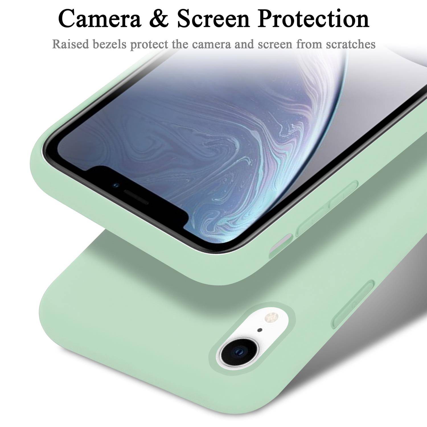 Cadorabo Schutzhülle für Apple iPhone XR Hülle in Grün Handyhülle Case Cover TPU Etui