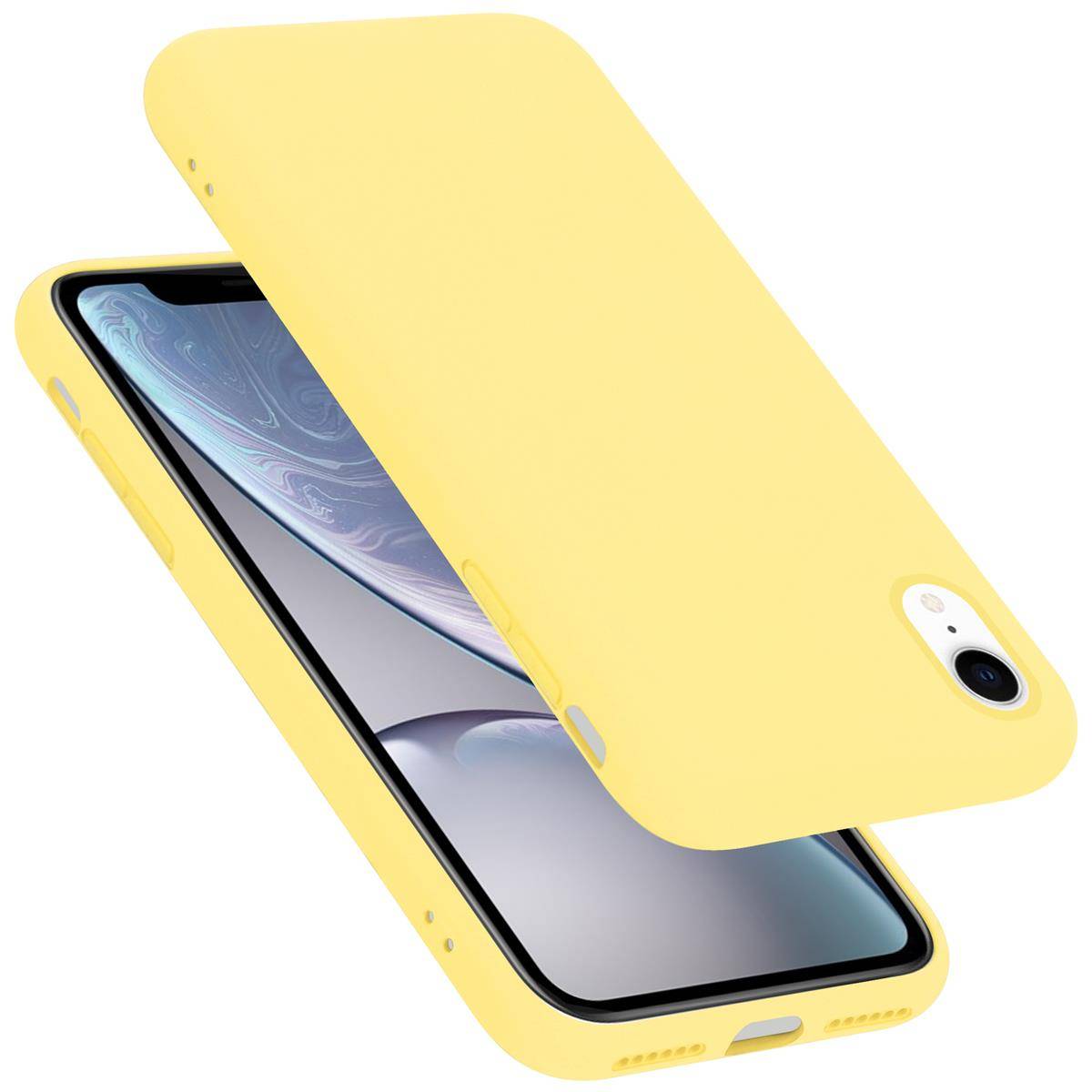 Cadorabo Schutzhülle für Apple iPhone XR Hülle in Gelb Handyhülle Case Cover TPU Etui