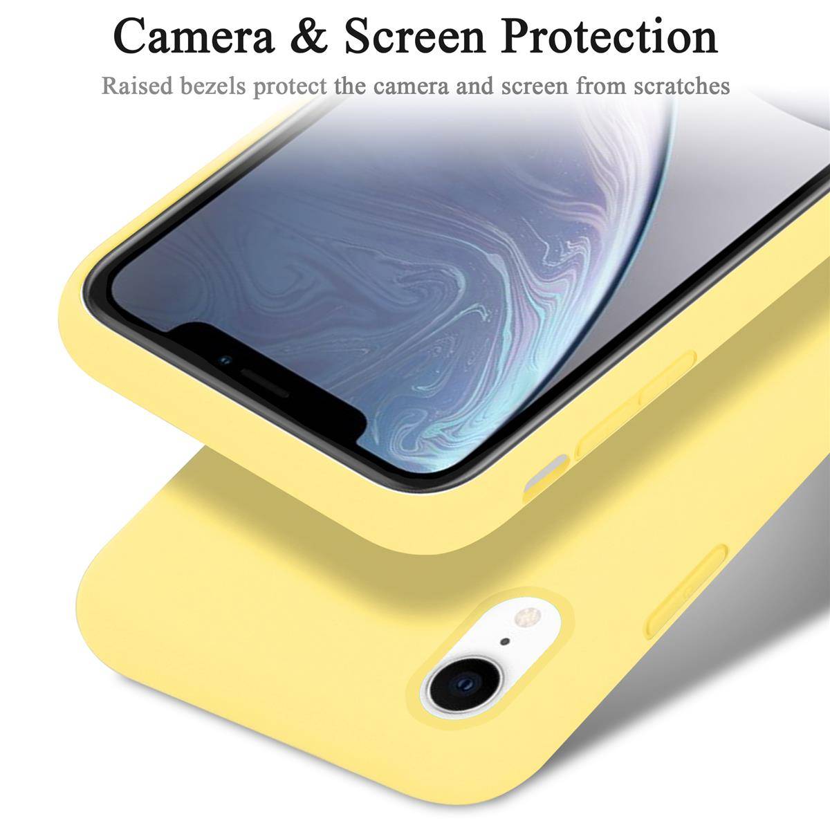 Cadorabo Schutzhülle für Apple iPhone XR Hülle in Gelb Handyhülle Case Cover TPU Etui