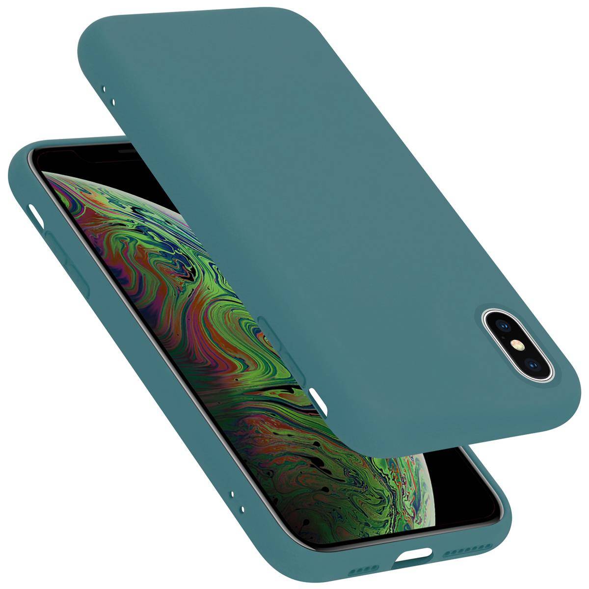 Cadorabo Schutzhülle für Apple iPhone XS MAX Hülle in Grün Handyhülle Case Cover TPU Etui