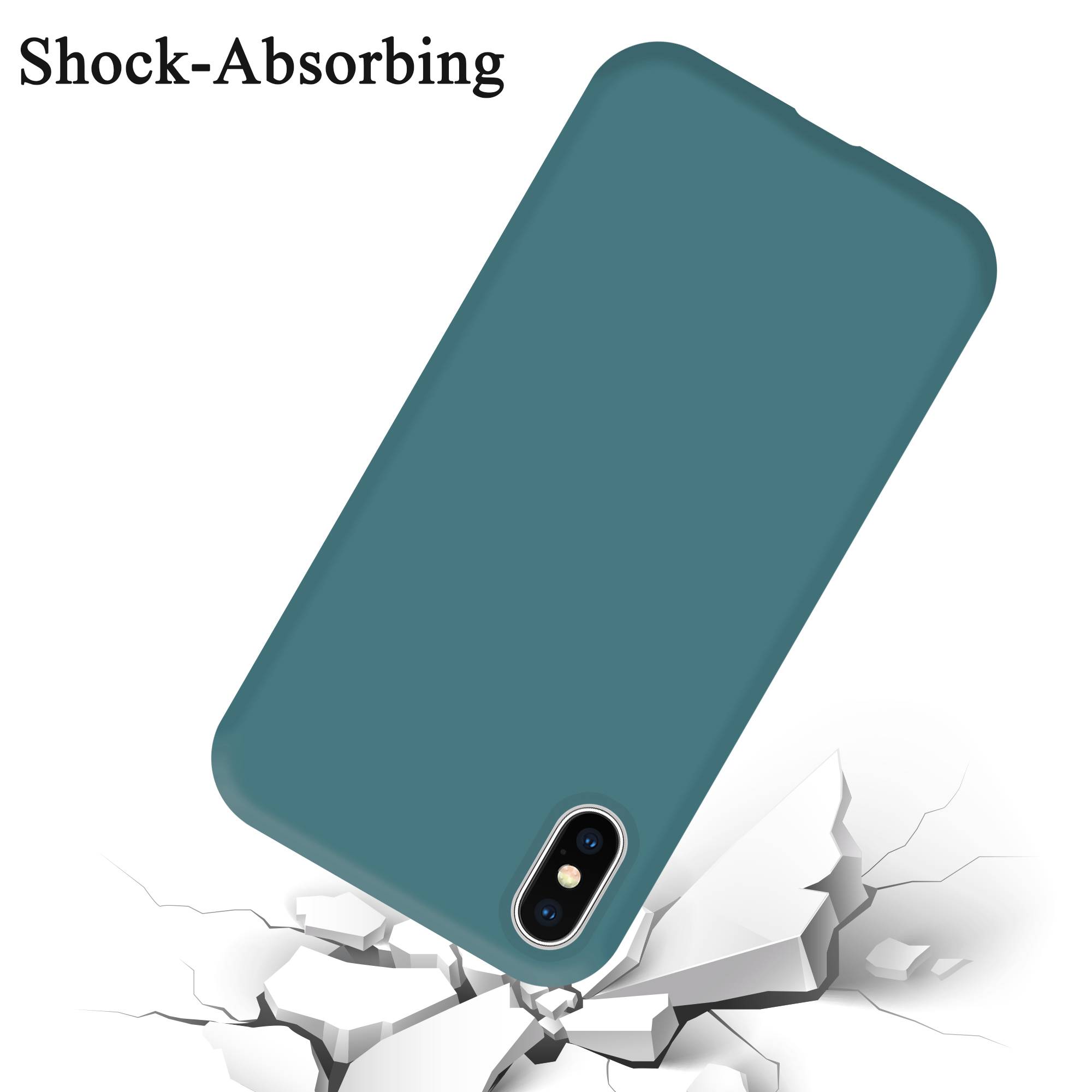 Cadorabo Schutzhülle für Apple iPhone XS MAX Hülle in Grün Handyhülle Case Cover TPU Etui