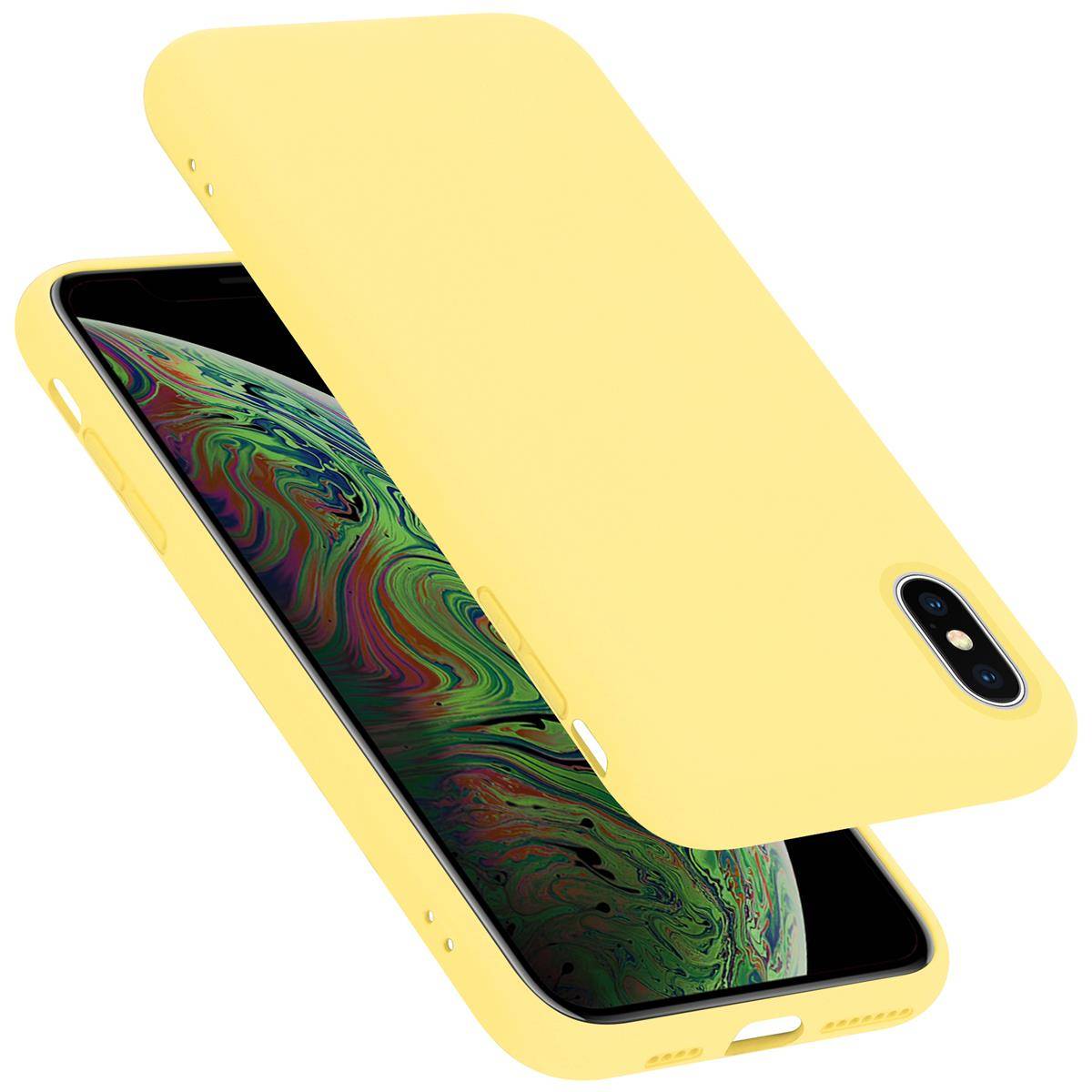 Cadorabo Schutzhülle für Apple iPhone XS MAX Hülle in Gelb Handyhülle Case Cover TPU Etui