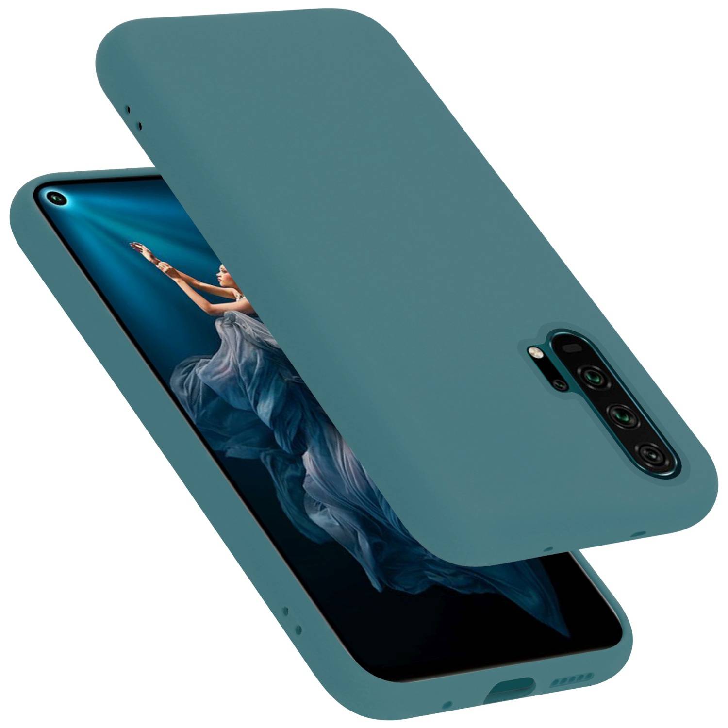 Cadorabo Schutzhülle für Honor 20 PRO Hülle in Grün Handyhülle Case Cover TPU Etui