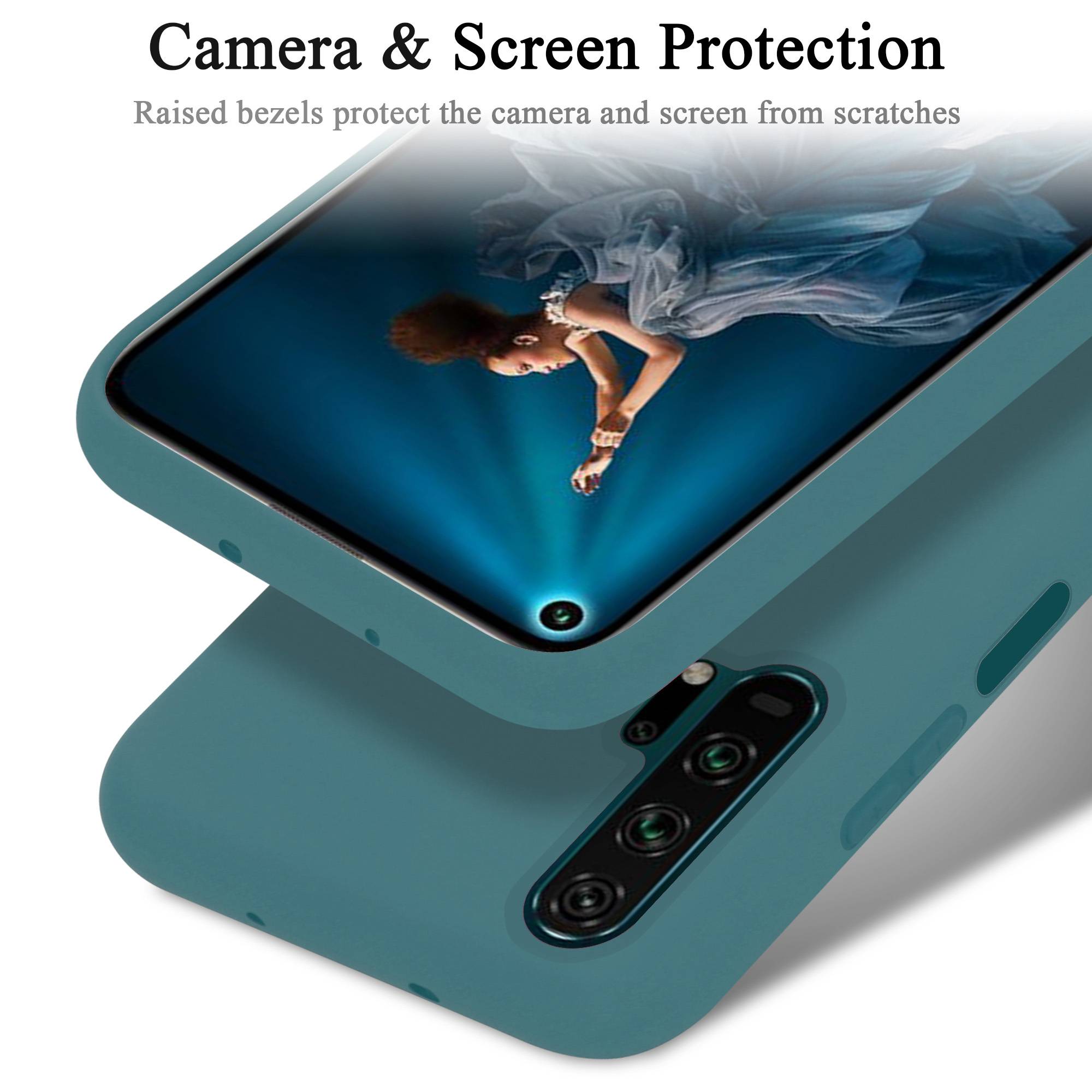 Cadorabo Schutzhülle für Honor 20 PRO Hülle in Grün Handyhülle Case Cover TPU Etui