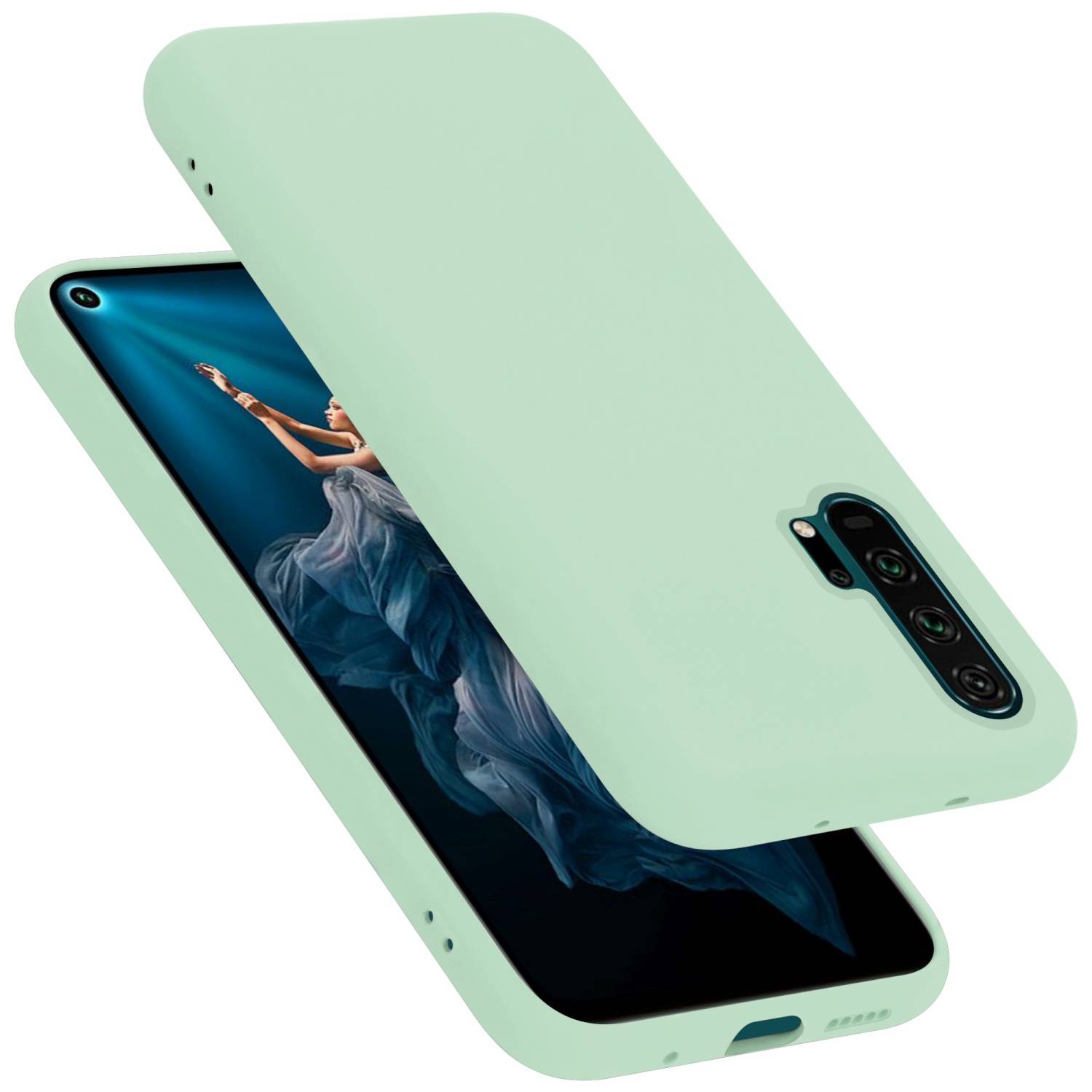 Cadorabo Schutzhülle für Honor 20 PRO Hülle in Grün Handyhülle Case Cover TPU Etui