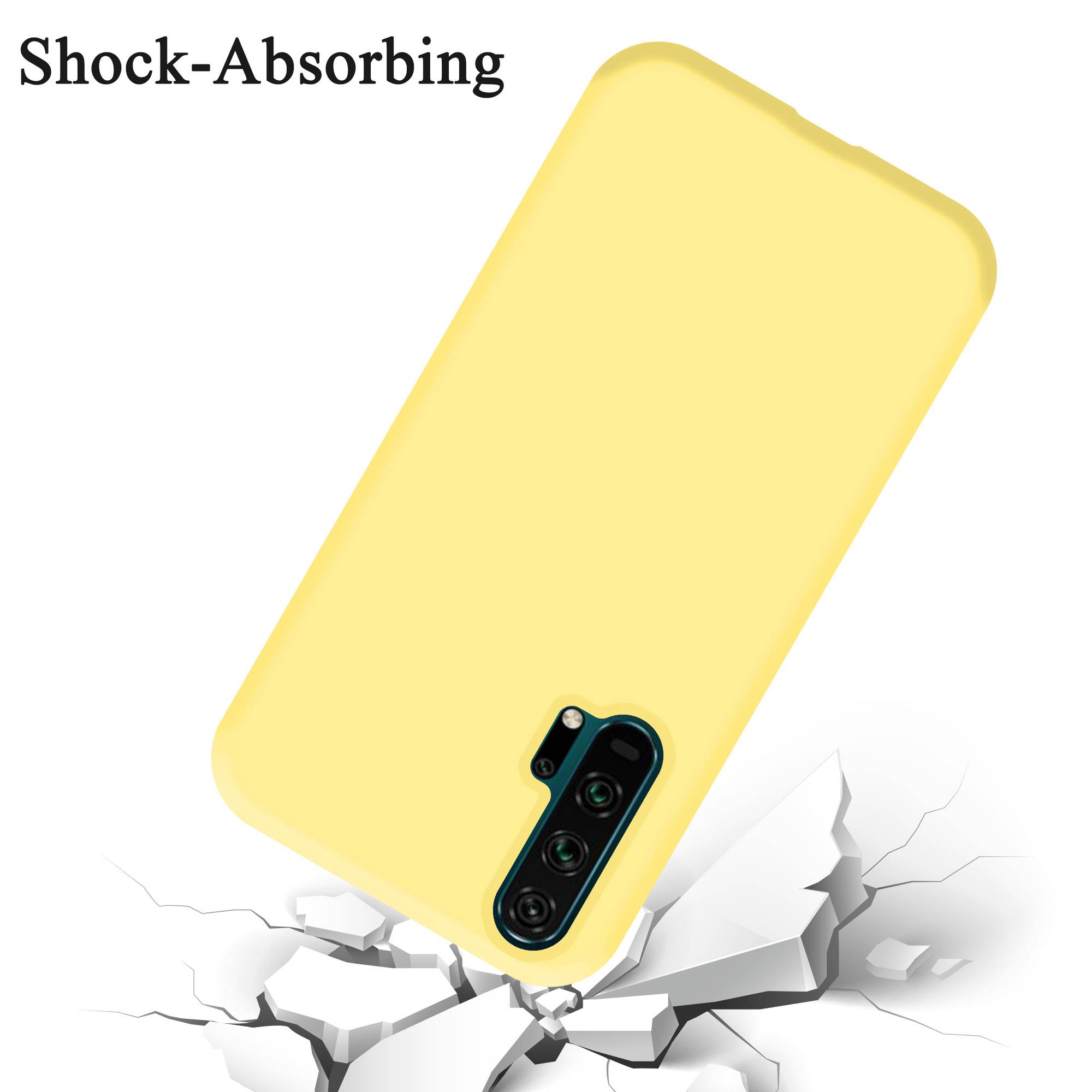 Cadorabo Schutzhülle für Honor 20 PRO Hülle in Gelb Handyhülle Case Cover TPU Etui