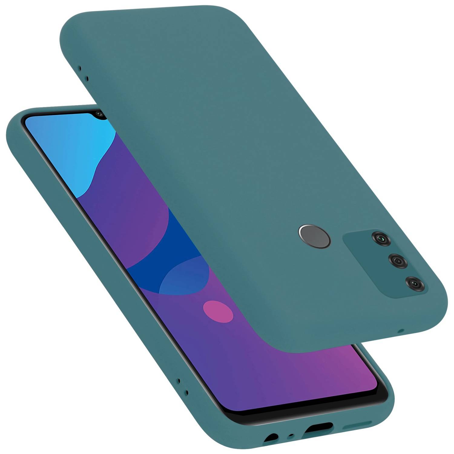 Cadorabo Schutzhülle für Honor 9A Hülle in Grün Handyhülle Case Cover TPU Etui